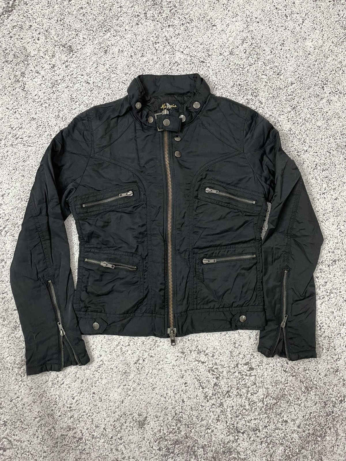 CIVARIZE 2000s Mazaria - Vkei Bikers Jacket Apocalypse Double Zipper Size US S / EU 44-46 / 1 - 2 Thumbnail
