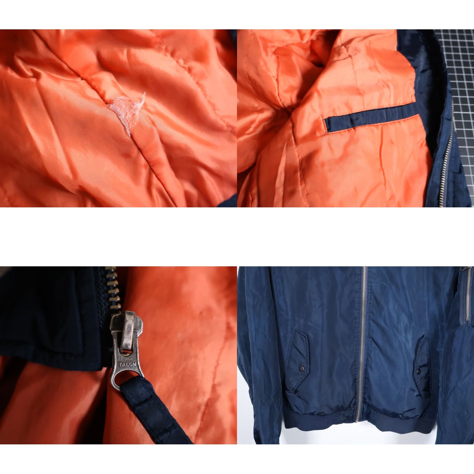 Vintage VINTAGE MA-1 Bomber Jacket Men's Large Dark Blue Orange Insulated Talon Zipper VTG Size US L / EU 52-54 / 3 - 9 Thumbnail