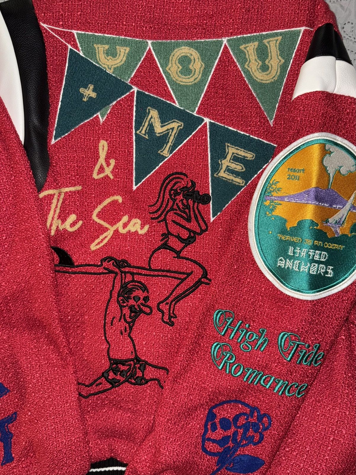 Lifted Anchors Lifted Anchors Varsity jacket, “Lovers Surf Resort” Size US M / EU 48-50 / 2 - 3 Thumbnail