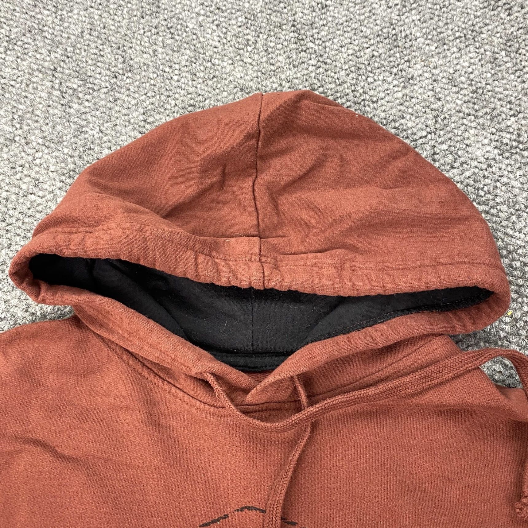Vintage Cabela's Hoodie Mens Small Rust Brown Pullover Sweatshirt Outdoor Fleece Lined Size US S / EU 44-46 / 1 - 6 Thumbnail