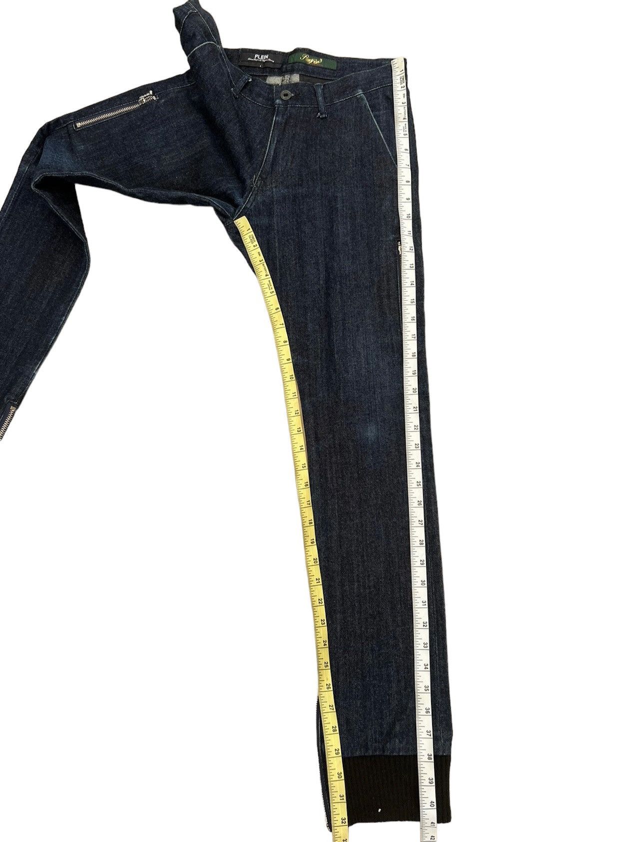 Japanese Brand Vintage AW 2009 PLEIN Yoshida Roberto Hybrid Denim Jeans Size US 29 - 6 Thumbnail
