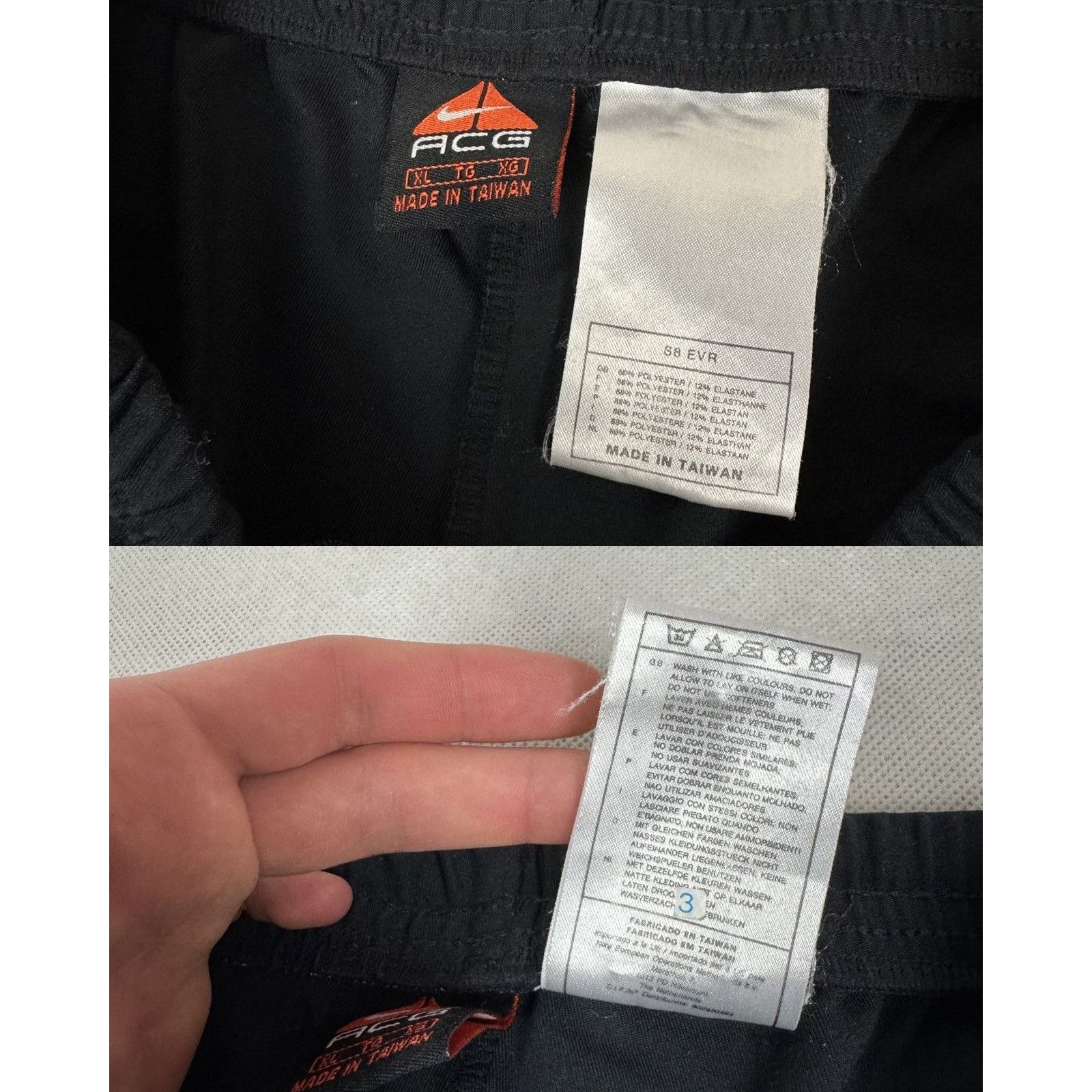 Nike × Nike ACG Vintage Nike ACG Dri-Fit Men's Black Swoosh Logo Shorts XL Size US 30 / EU 46 - 2 Thumbnail