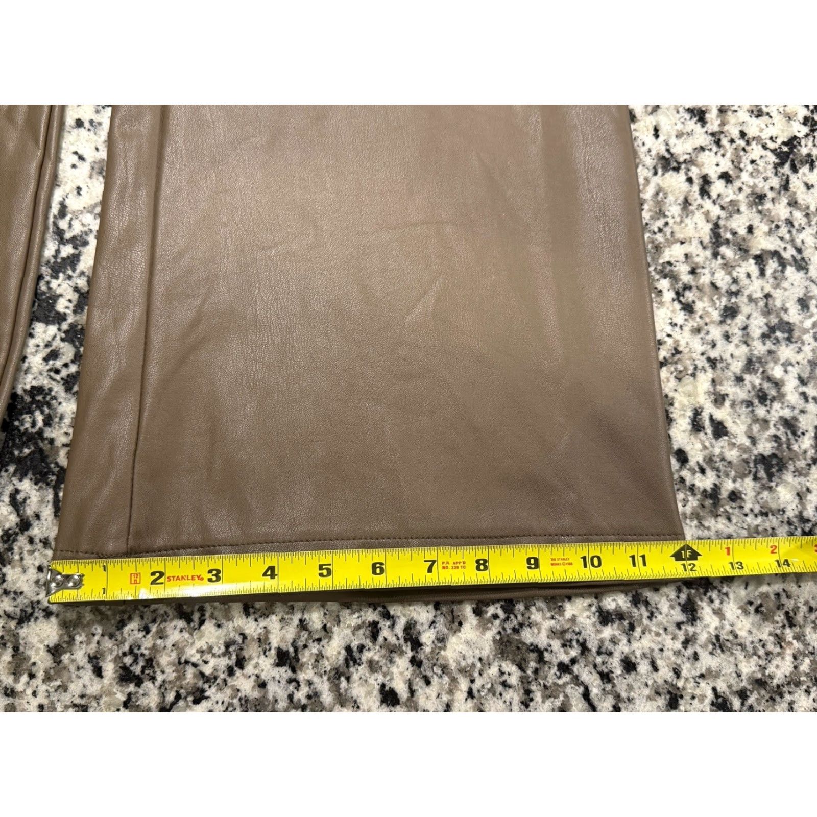 Anthropologie Anthropologie Maeve Junie Pants Size 6 Womens Wide-Leg High Rise Faux Leather Brown Size 28" / US 6 / IT 42 - 3 Thumbnail