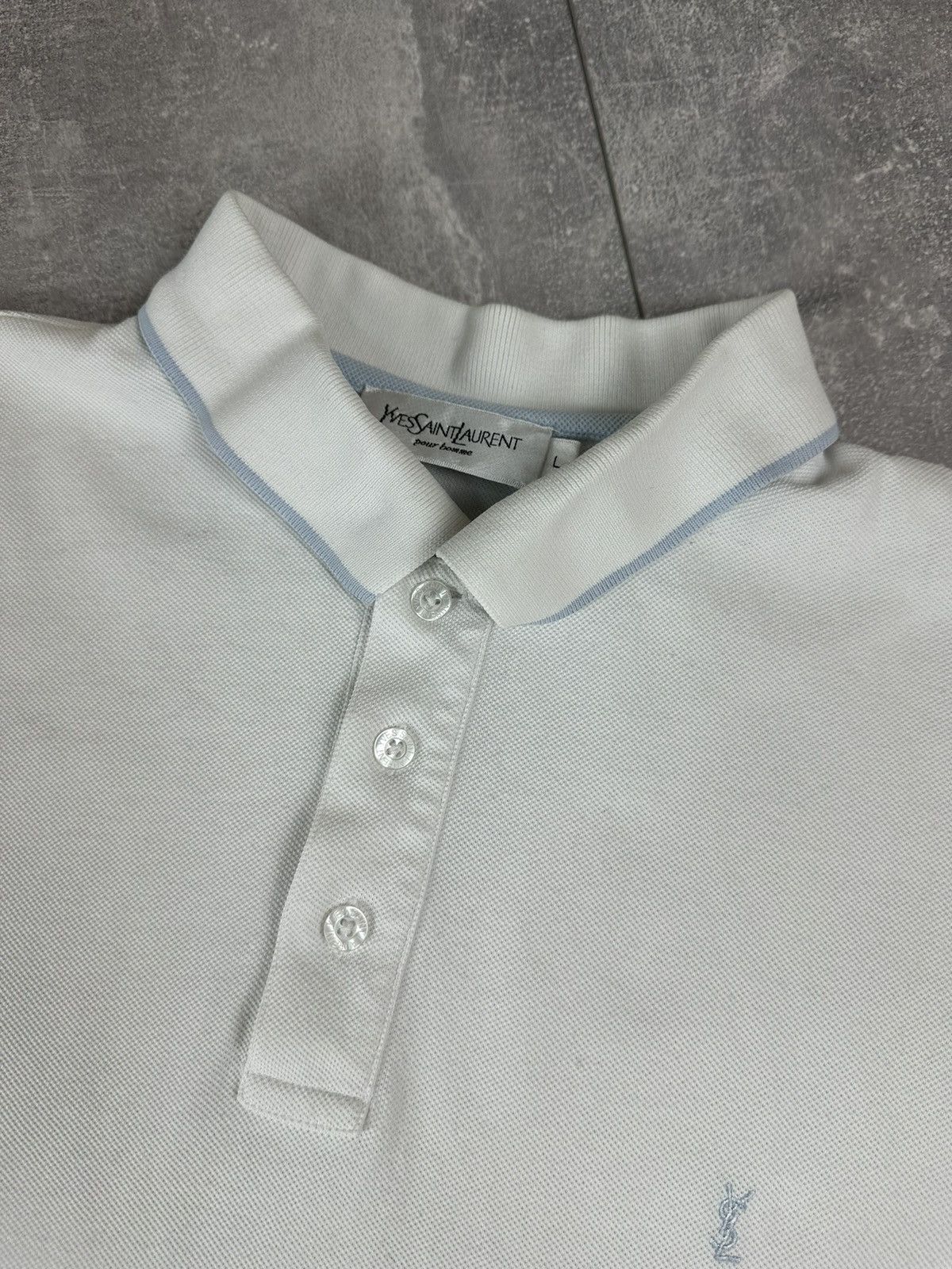 Yves Saint Laurent Yves Saint Lauren Small Logo Luxury Polo T-Shirt Size US L / EU 52-54 / 3 - 5 Thumbnail