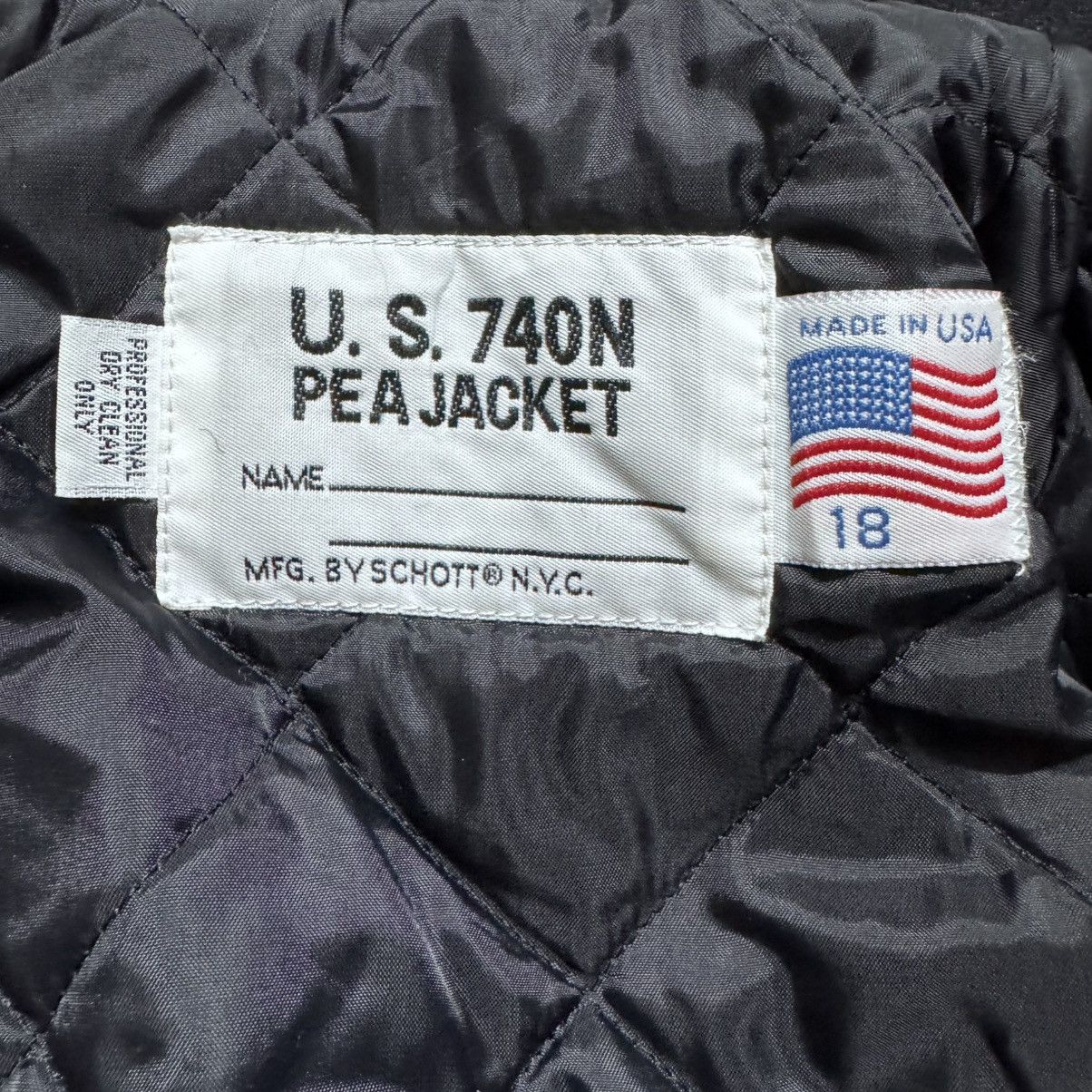 Schott Vintage Schott NYC U.S 740N Pea Jacket Melton Heavyweight Size US M / EU 48-50 / 2 - 15 Thumbnail