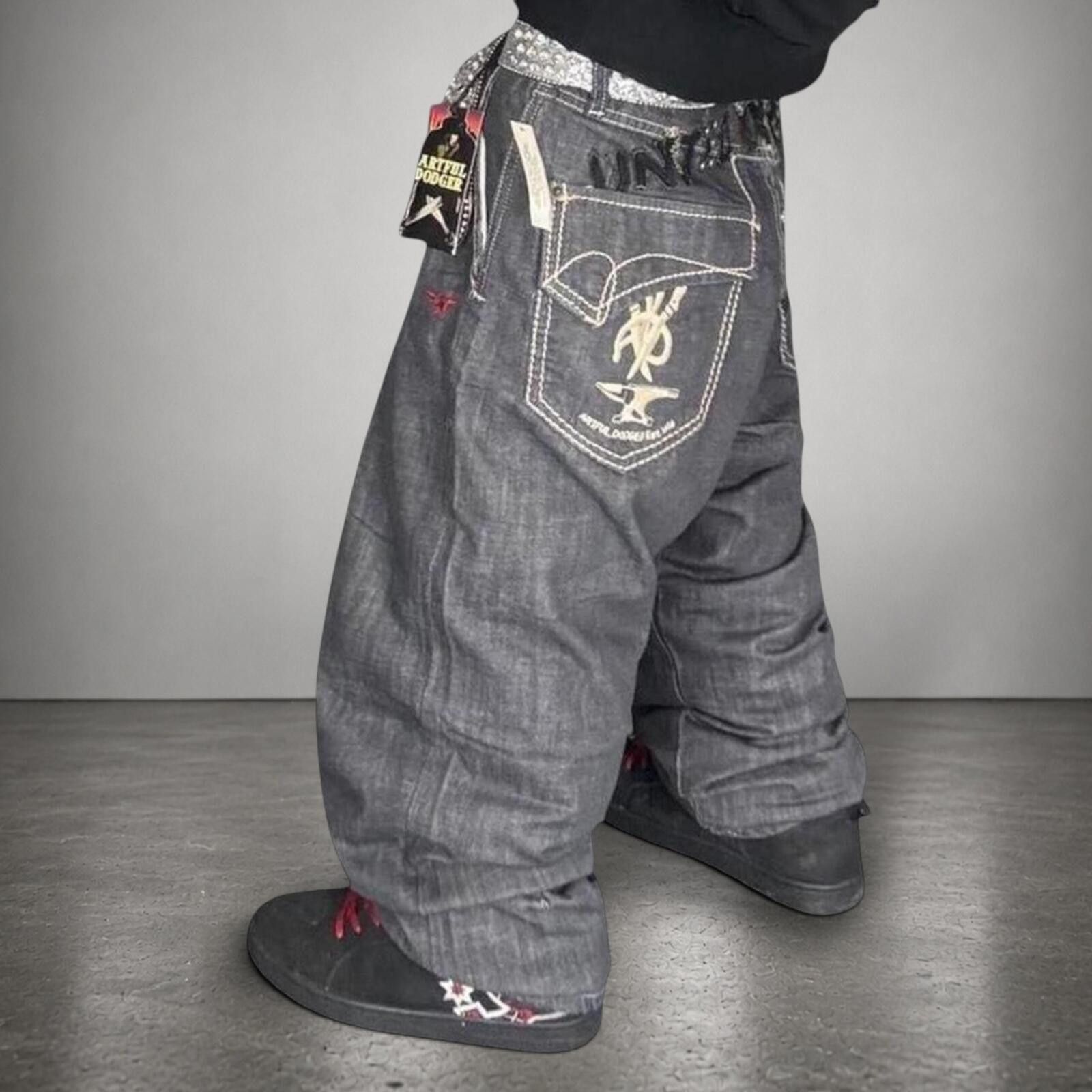 Artful Dodger Y2K Wide Leg Baggy Alternative Skater Jeans