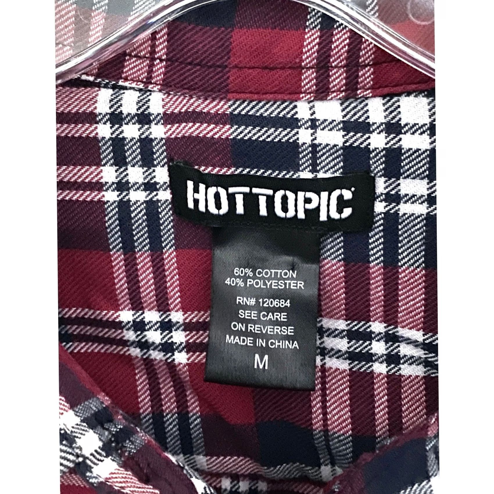 Hot Topic VINTAGE Hot Topic Plaid Flannel Button Down Shirt Womens M Grunge Emo Goth Skater Punk Shirt Size M / US 6-8 / IT 42-44 - 6 Thumbnail