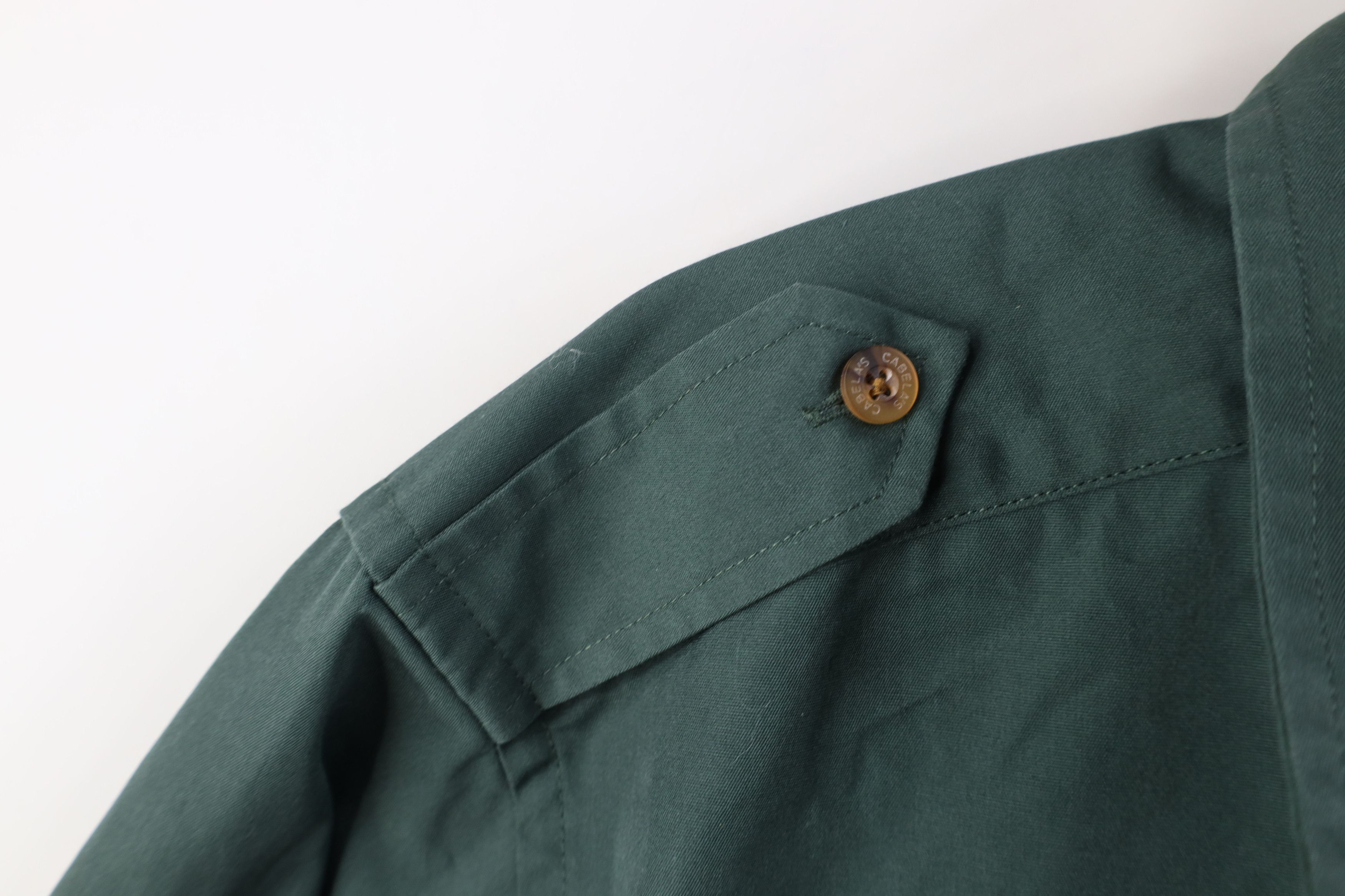 Cabelas Vintage 90s Cabelas Bush Safari Collared Button Shirt Green Size XL / US 12-14 / IT 48-50 - 7 Thumbnail