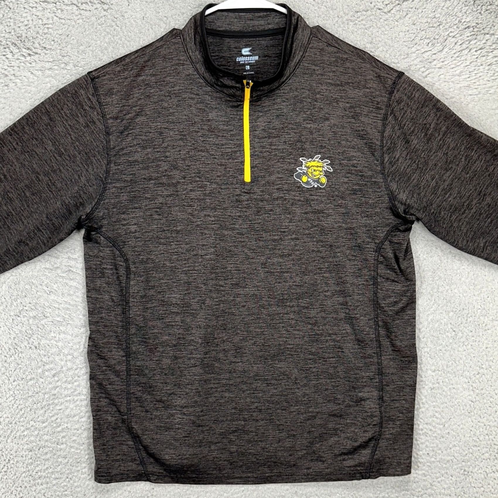 Vintage Colosseum Shirt Mens L Black Wichita State Shockers Men Pullover Quarter Zip Logo Size US L / EU 52-54 / 3 - 2 Thumbnail