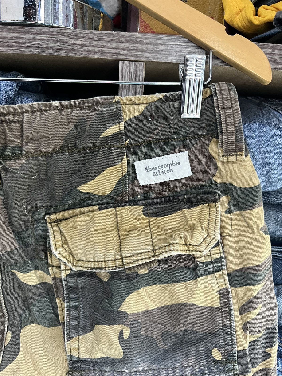 Abercrombie & Fitch 🔥Vintage Abercrombie & Fitch Camo Short Pant Cargo Size US 31 - 14 Thumbnail