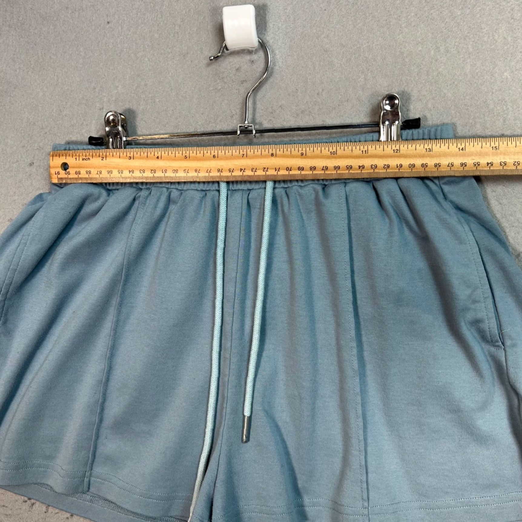 Cider VINTAGE Cider Women's Casual Athletic Pull-On Shorts Size Large Blue 28in Waist Elastic Pockets Size 36" / US 14 / IT 50 - 4 Thumbnail