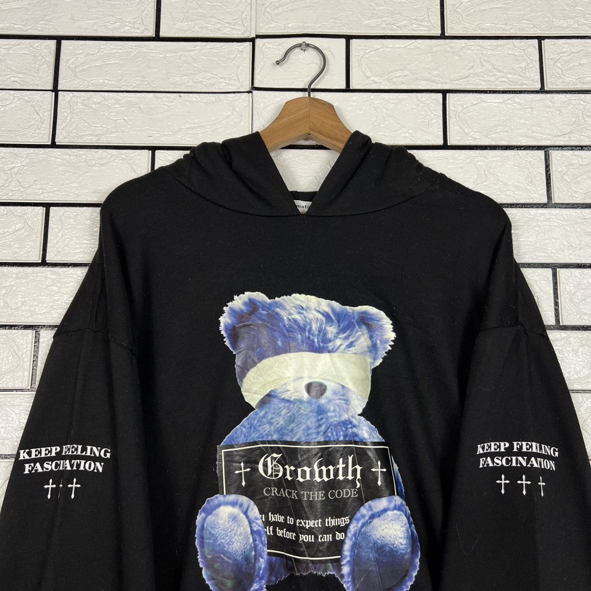 Japanese Brand Blind Bear Graphic Big Logo Lolita Punk Hoodies #4209-C192 Size US XL / EU 56 / 4 - 9 Thumbnail