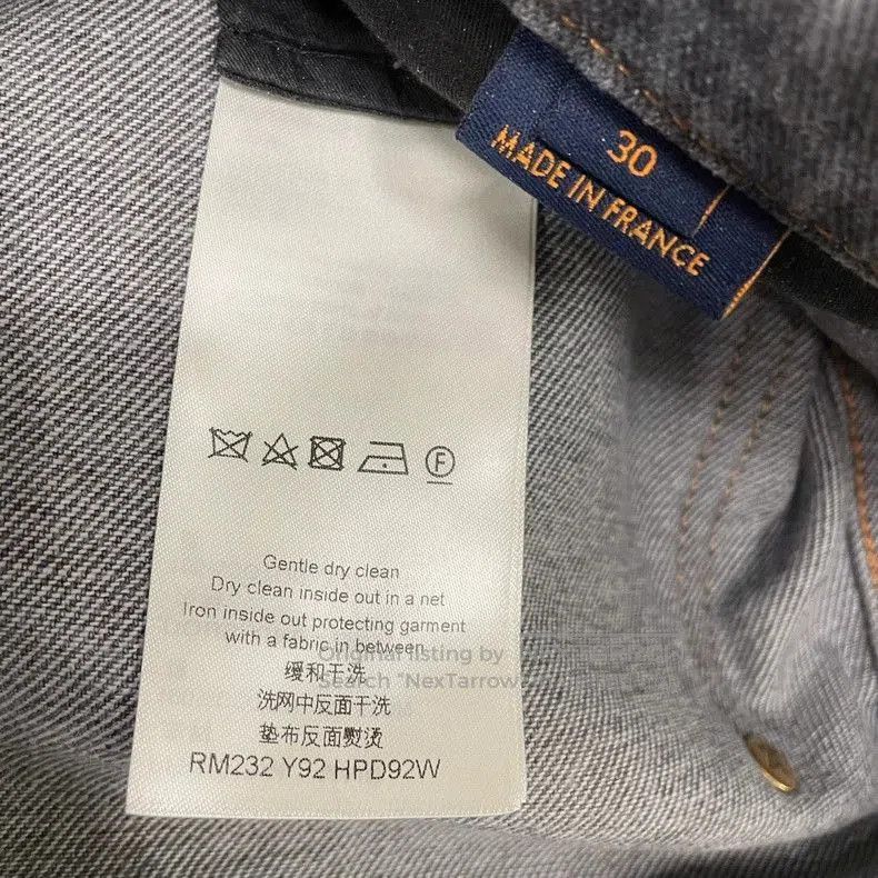 Louis Vuitton LV Logo Irregular Denim Jeans. Size US 30 / EU 46 - 7 Thumbnail