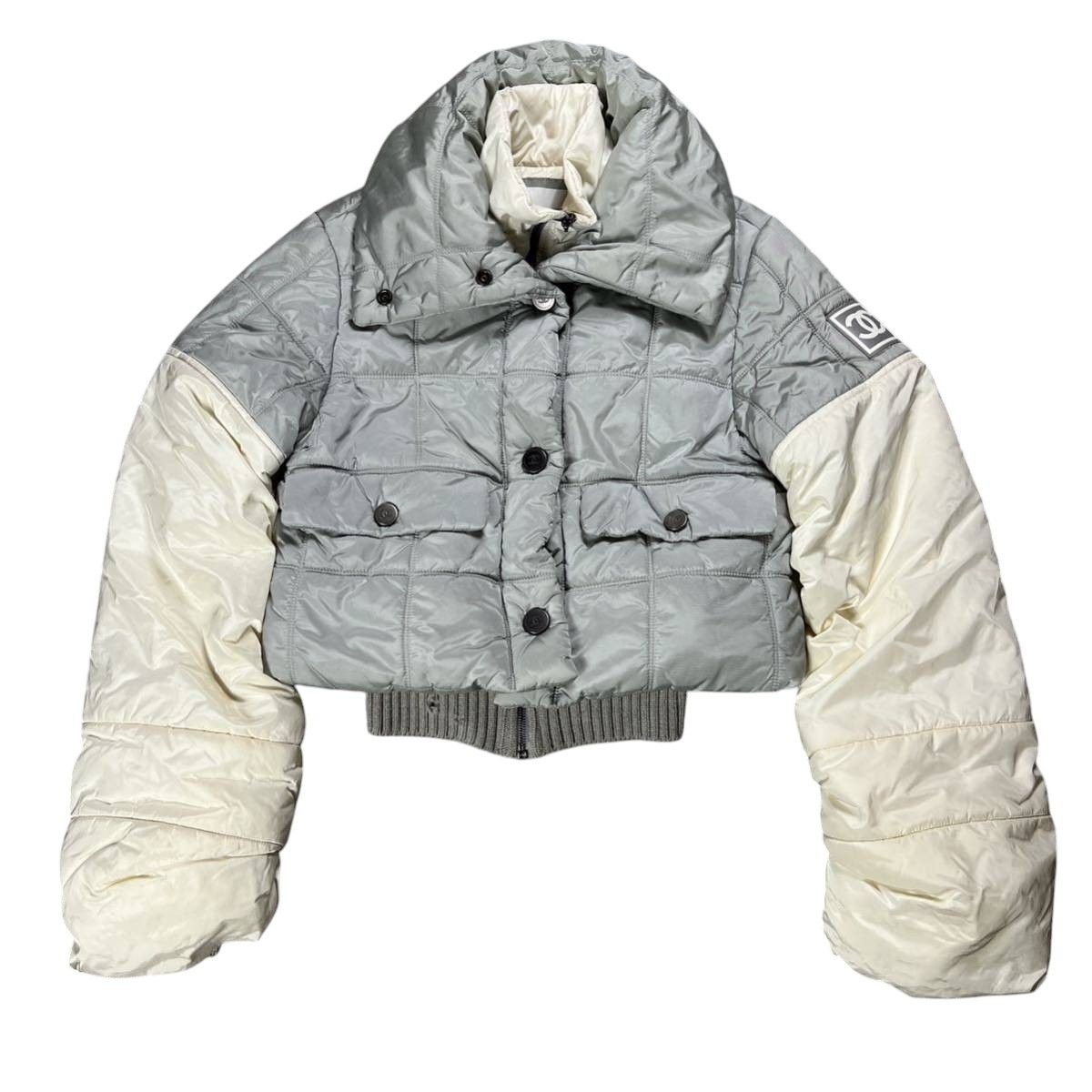 ジャケット・アウター chanel sport puffer jacket Puffer Chanel Grey size 38 FR in Polyester - 40043100