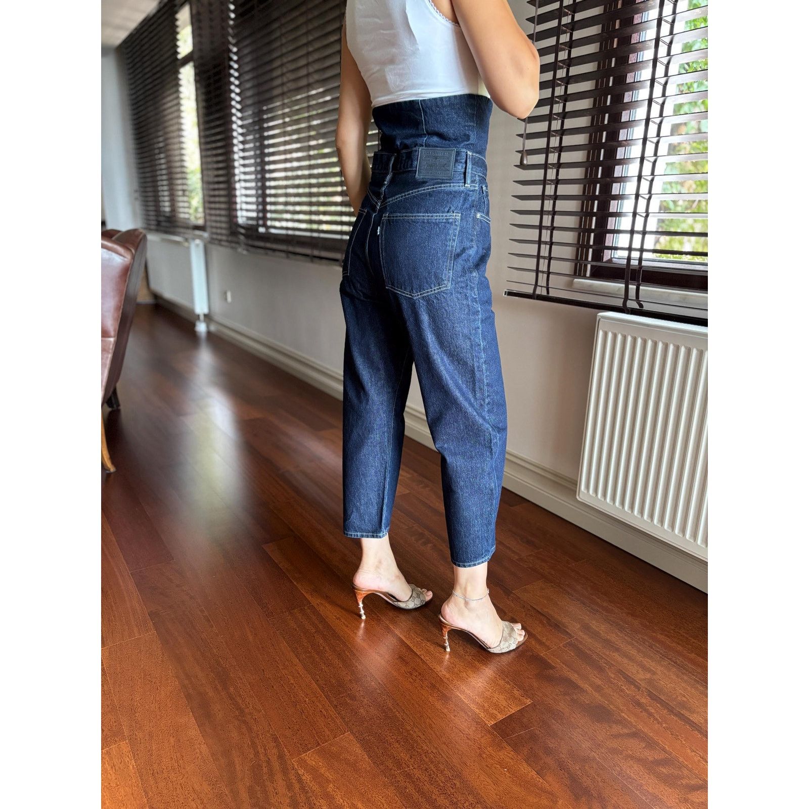 Levi's Made & Crafted Levi’s Made & Crafted High Waist Corset Dark Blue Rare Jeans Size 28" / US 6 / IT 42 - 1 Thumbnail