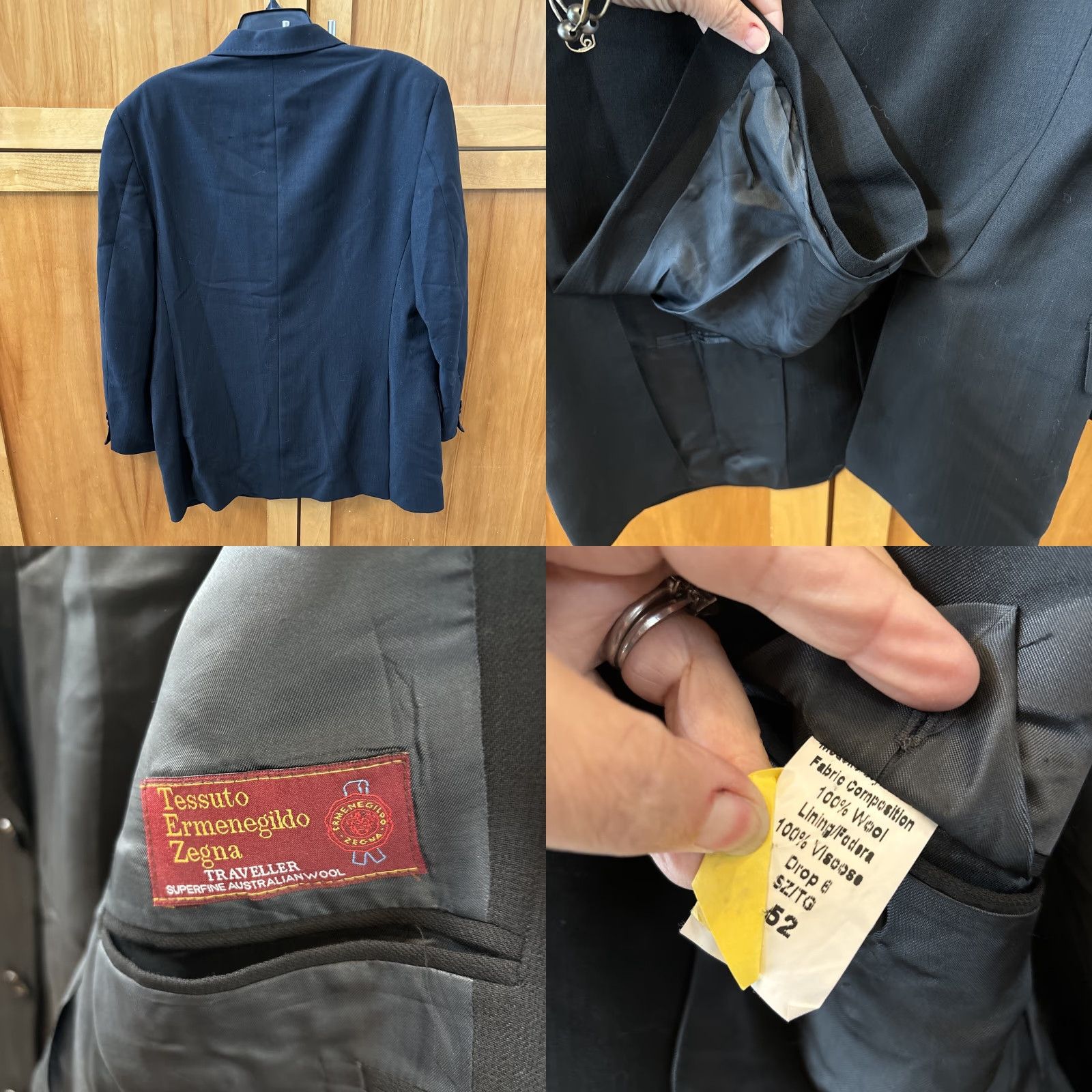 Ermenegildo Zegna VINTAGE Ermenegildo Zegna TRAVELLER Blazer 52 Black Wool Button Mens Casual Formal Workwear Size US L / EU 52-54 / 3 - 8 Thumbnail