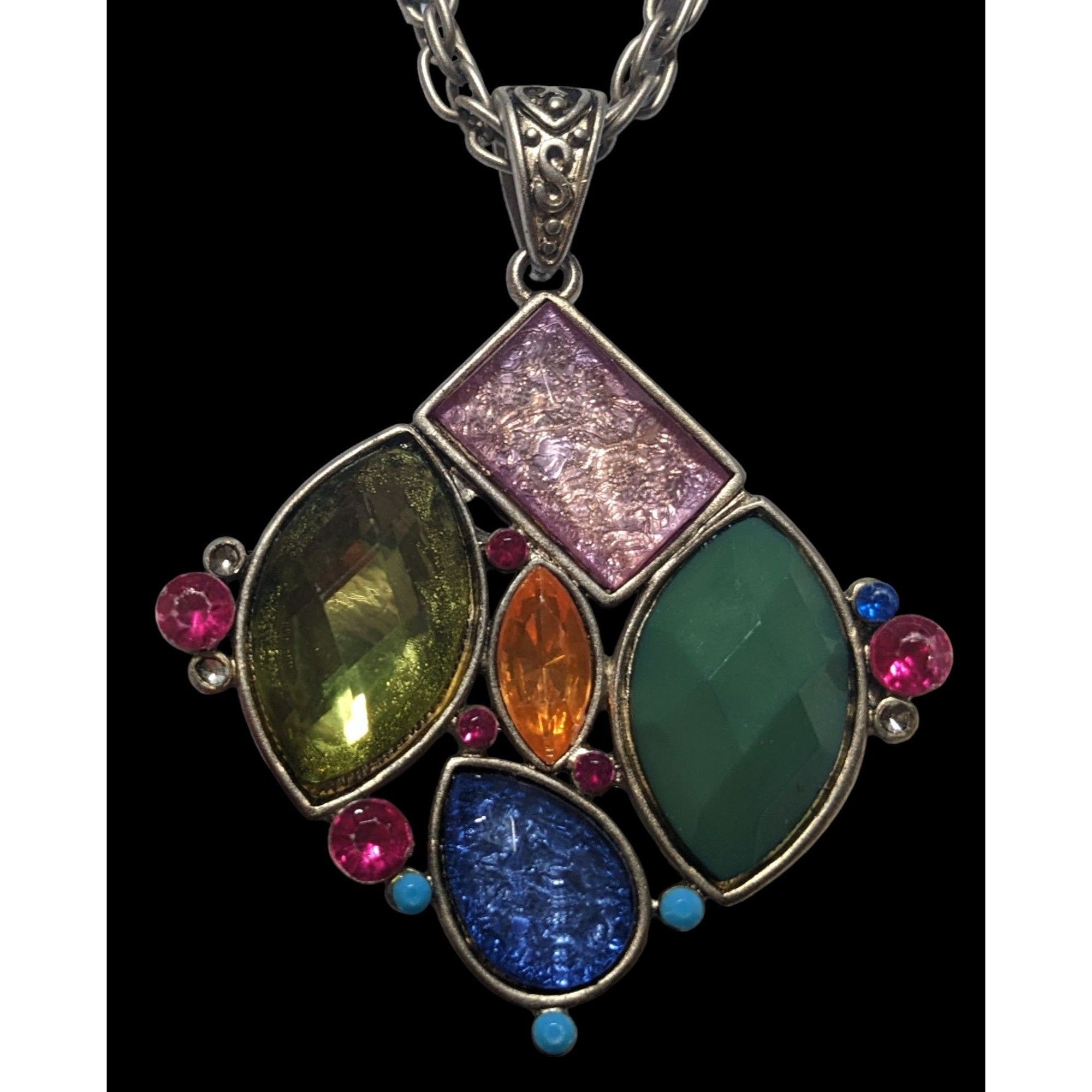 Other Rainbow Multi-Stone Pendant Necklace Size ONE SIZE - 3 Thumbnail