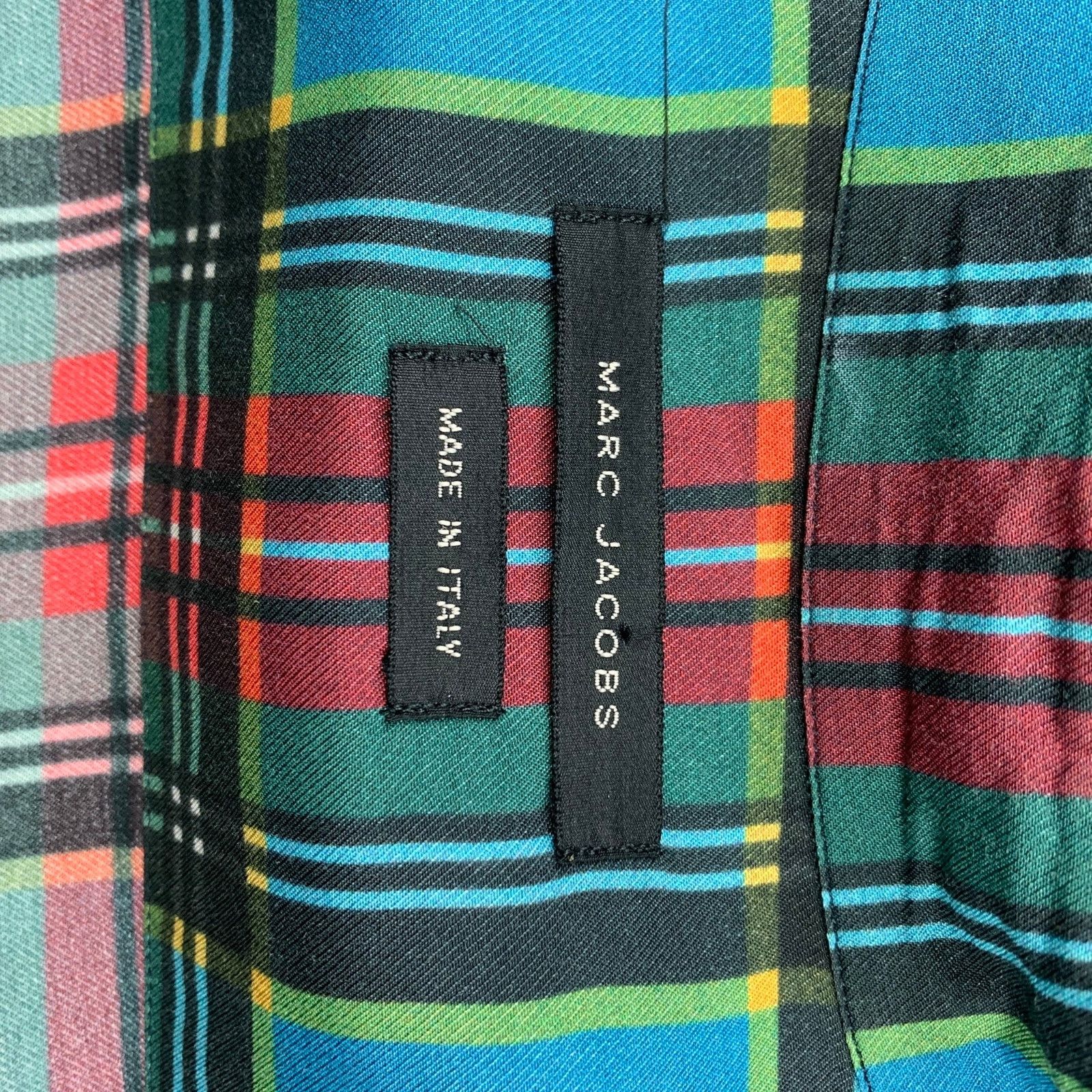 Marc Jacobs Size S Multi-Color Plaid Viscose Button Up Long Sleeve Shirt Size US S / EU 44-46 / 1 - 6 Thumbnail
