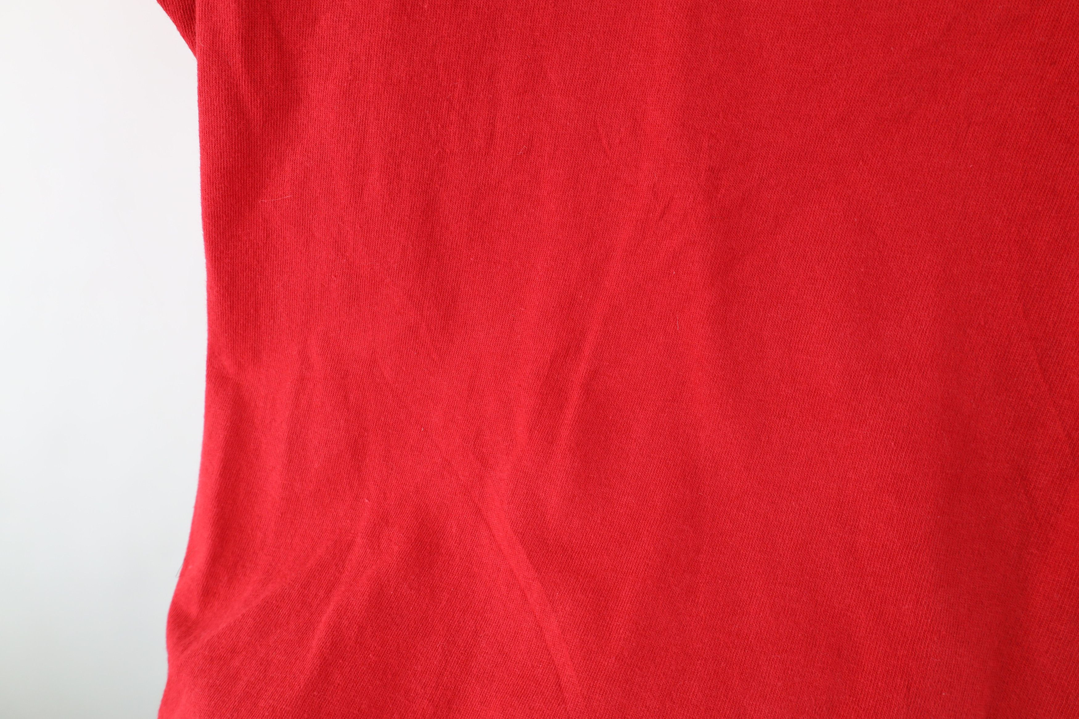 Adidas Vintage Y2K Adidas Logo Long Sleeve T-Shirt Red Cotton Size US XL / EU 56 / 4 - 6 Thumbnail