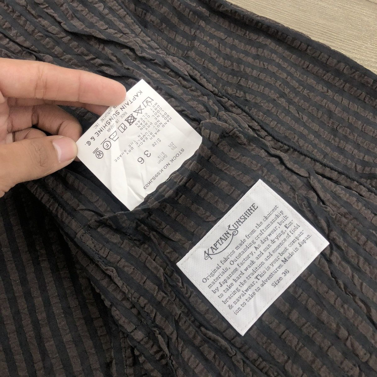 Kaptain Sunshine Vintage Kaptain Sunshine Striped Jacket Designer Luxury Size US L / EU 52-54 / 3 - 14 Thumbnail