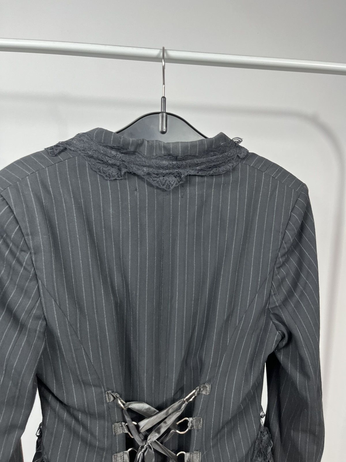 Other Lovechild Boudoir Blazer Jacket Lace Pinstripe Gothic Corset Size S / US 4 / IT 40 - 11 Thumbnail