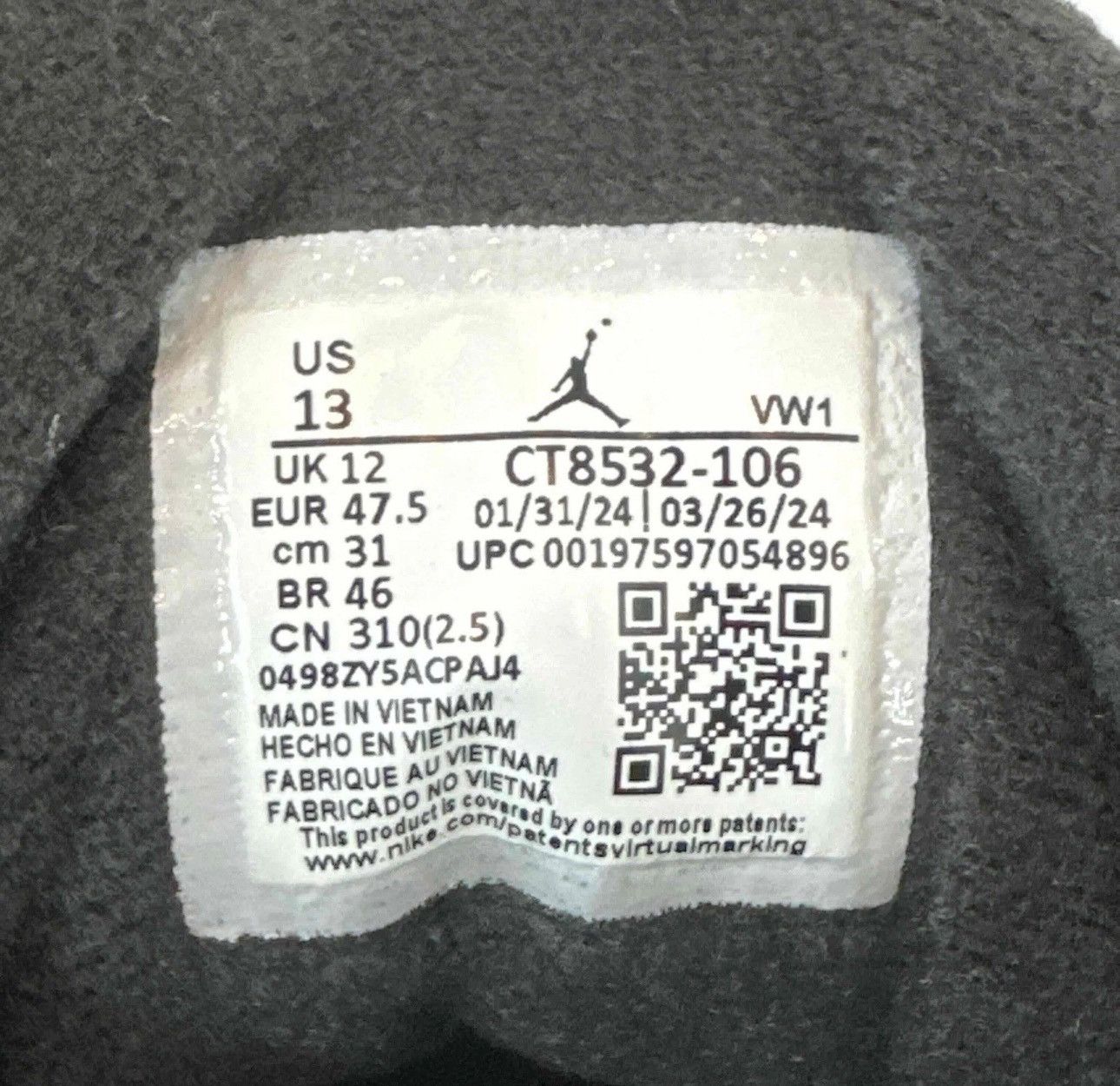Jordan Brand Jordan 3 Retro Cement Grey Size US 13 / EU 46 - 7 Thumbnail
