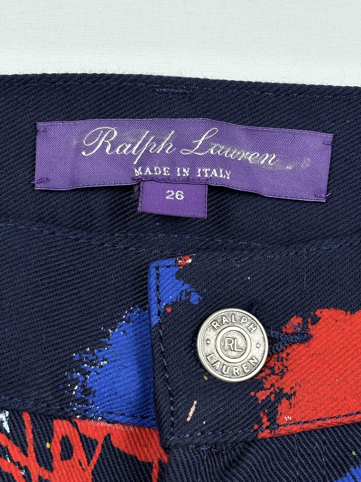 Ralph Lauren Purple Label Embellished 750 Straight Fit Jeans Size 28" / US 6 / IT 42 - 12 Thumbnail