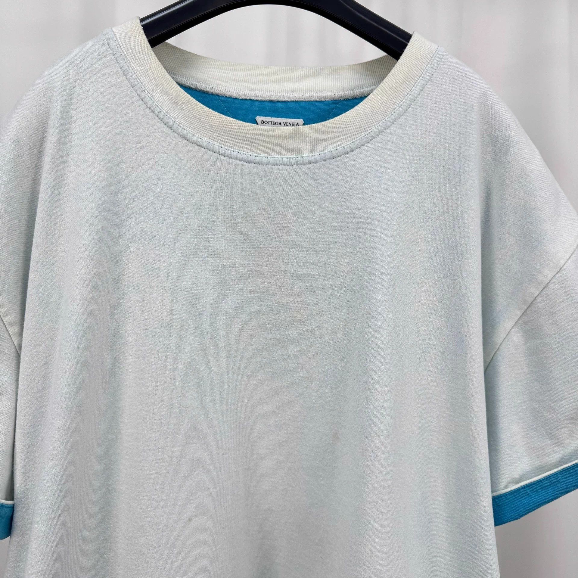 Bottega Veneta BV white-blue colorblock short-sleeve XXL 95 new stains Size US XXL / EU 58 / 5 - 3 Thumbnail