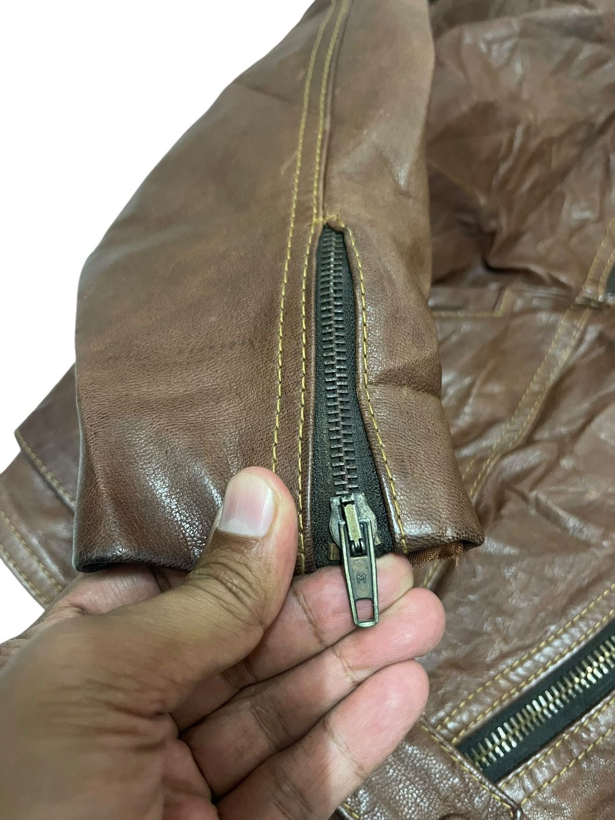 Other MARCO PIERGUIDI LEATHER RACING JACKET Size US S / EU 44-46 / 1 - 6 Thumbnail
