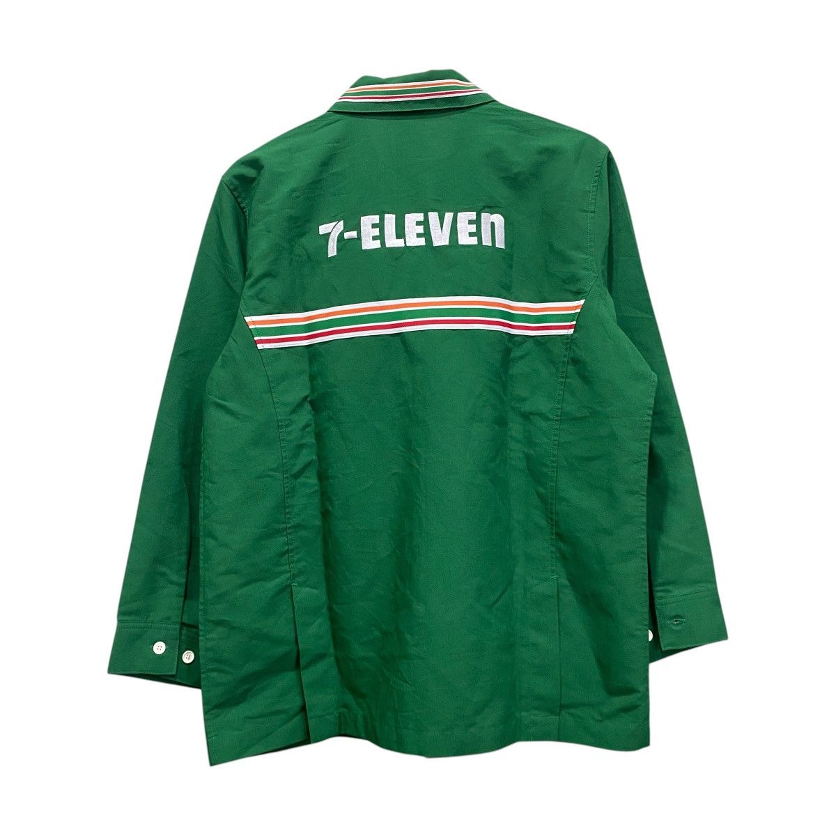 Vintage VINTAGE 90s 7-ELEVEN Japanese Workers Uniform Jacket Zip-Up Size US L / EU 52-54 / 3 - 2 Thumbnail