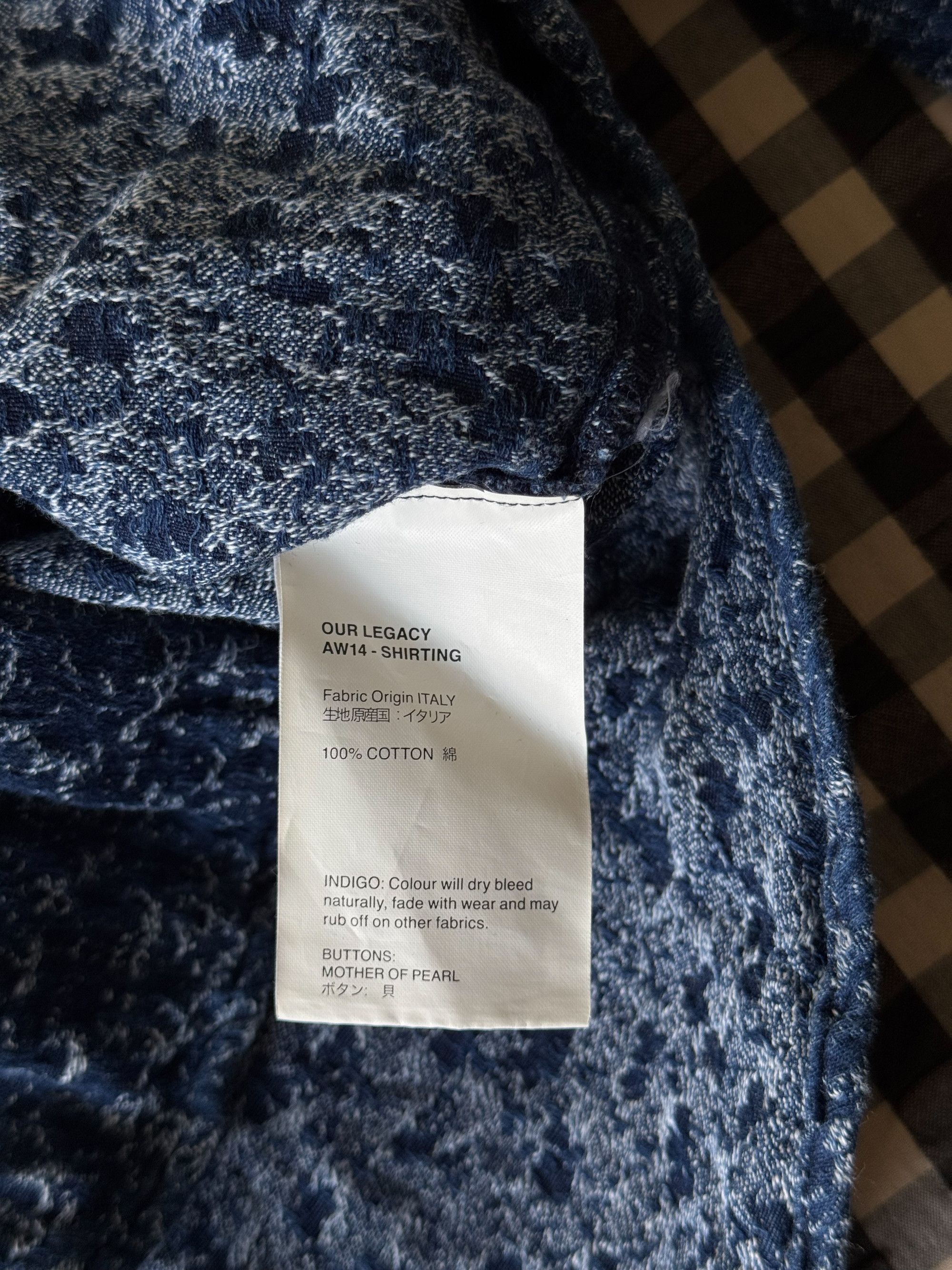 Our Legacy AW14 Italian Cotton Indigo Blue Shirt Size M /48 Size US M / EU 48-50 / 2 - 4 Thumbnail