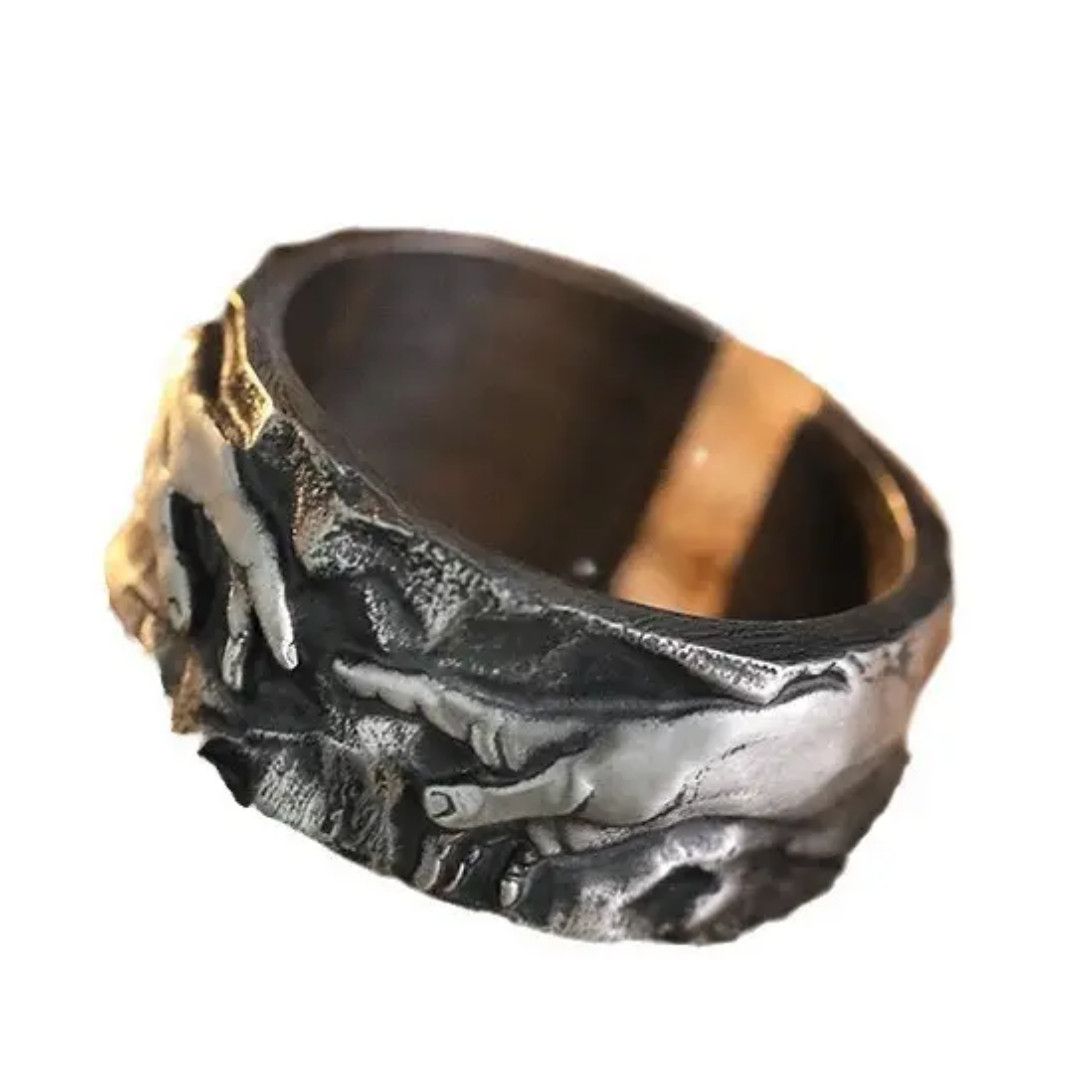 Jewelry Y2K 2000s Vintage Geometry Hands Ring Size ONE SIZE - 2 Thumbnail