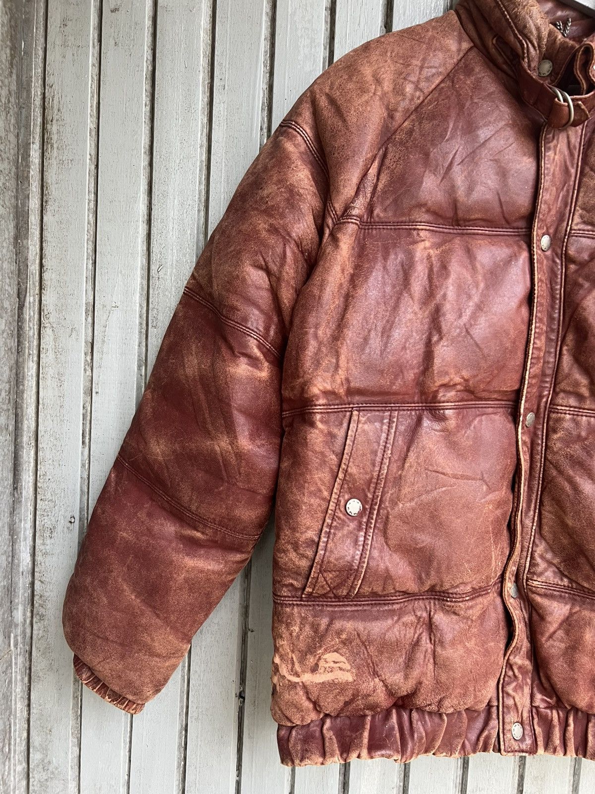 Japanese Brand × Vintage Vtg sp brand by wood lander leather jacket Size US L / EU 52-54 / 3 - 3 Thumbnail