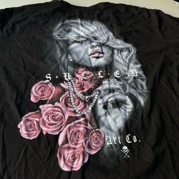 Designer NEW SULLEN ART COLLECTIVE ROSE BLACK T-SHIRT SZ 2XL XXL Size US XXL / EU 58 / 5 - 2 Thumbnail