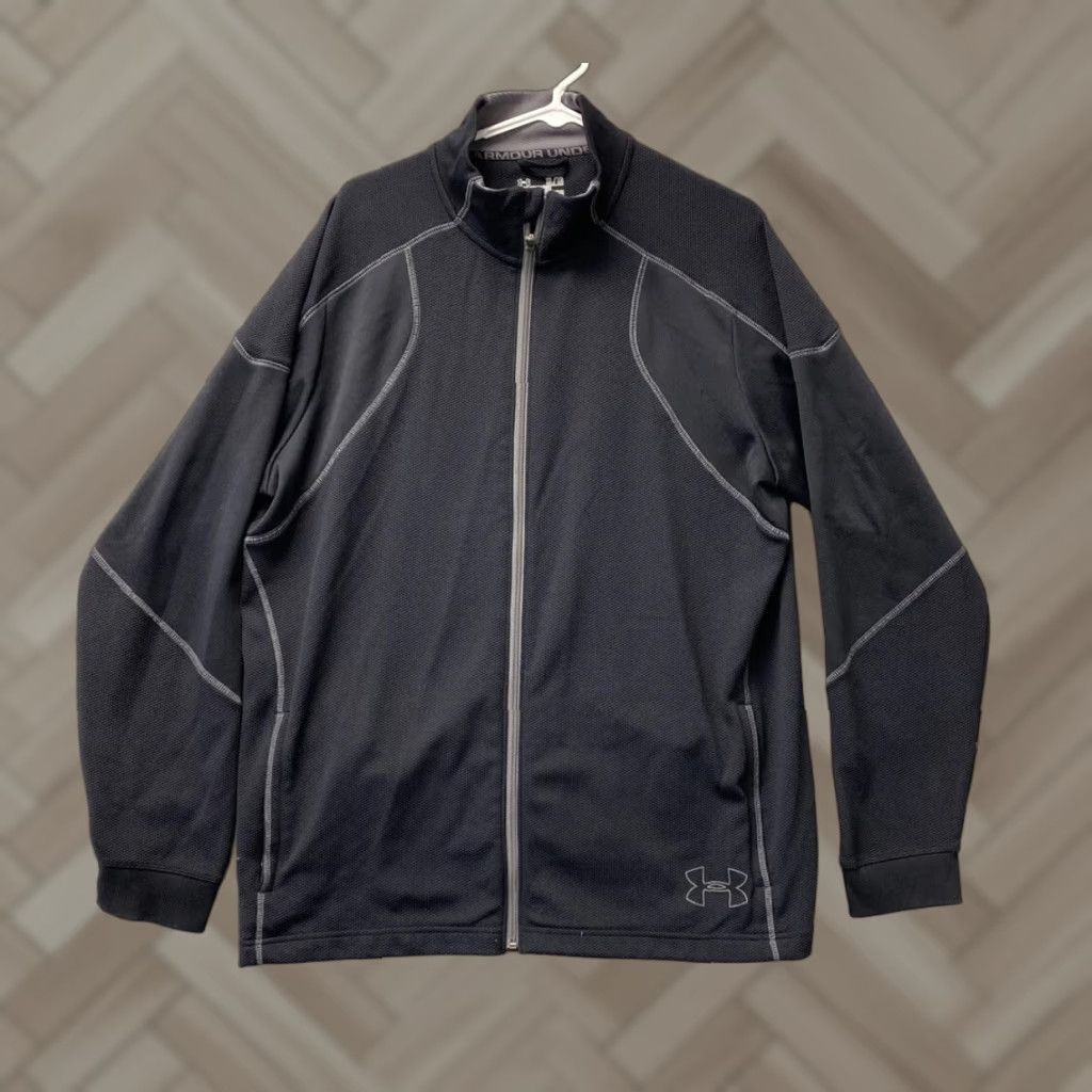 Under Armour Under Armour Jacket Men XL Black Full Zip Logo Sport / 104-44 Track Jacket Activewear Men XS? Wait. Size US XL / EU 56 / 4 - 1 Thumbnail