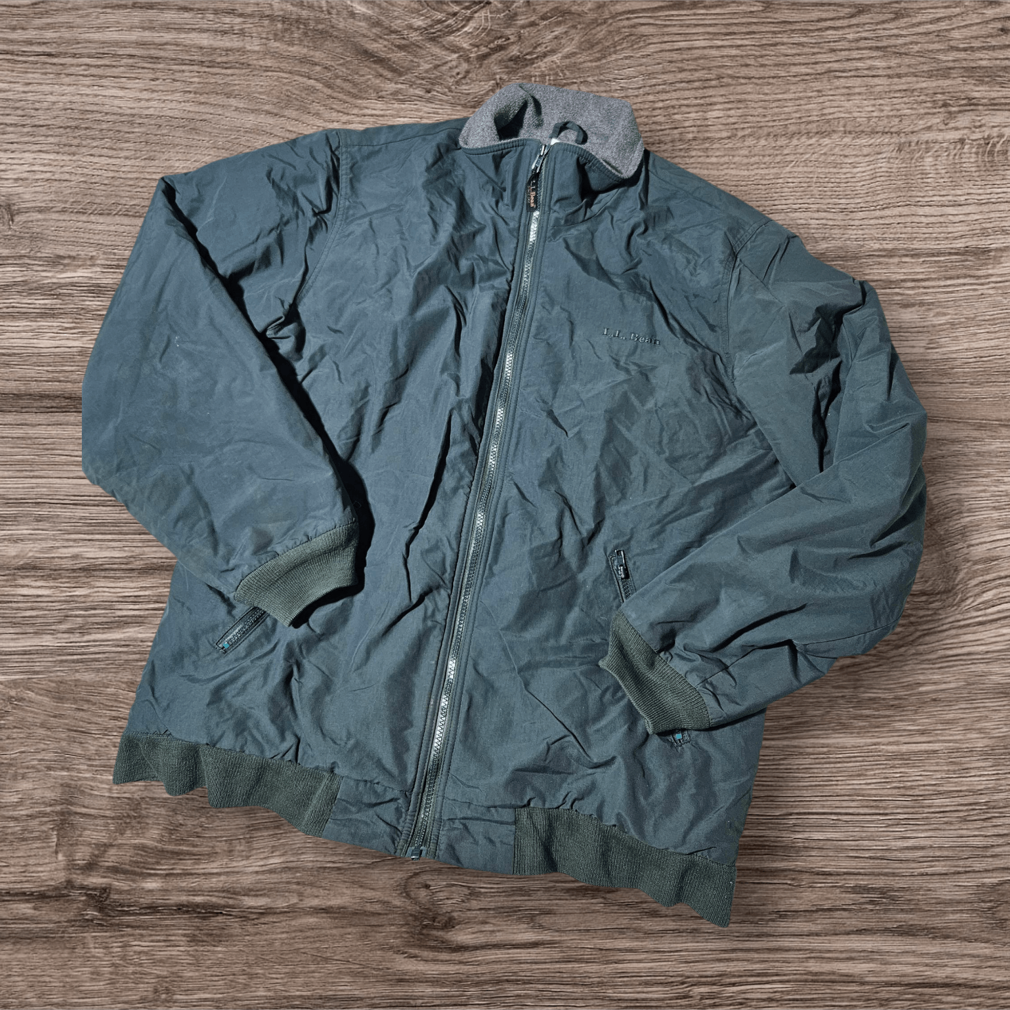 L.L. Bean Vtg LL Bean Warm Up Bomber Jacket Fleece Lined Mens Tall LRG Size US L / EU 52-54 / 3 - 2 Thumbnail