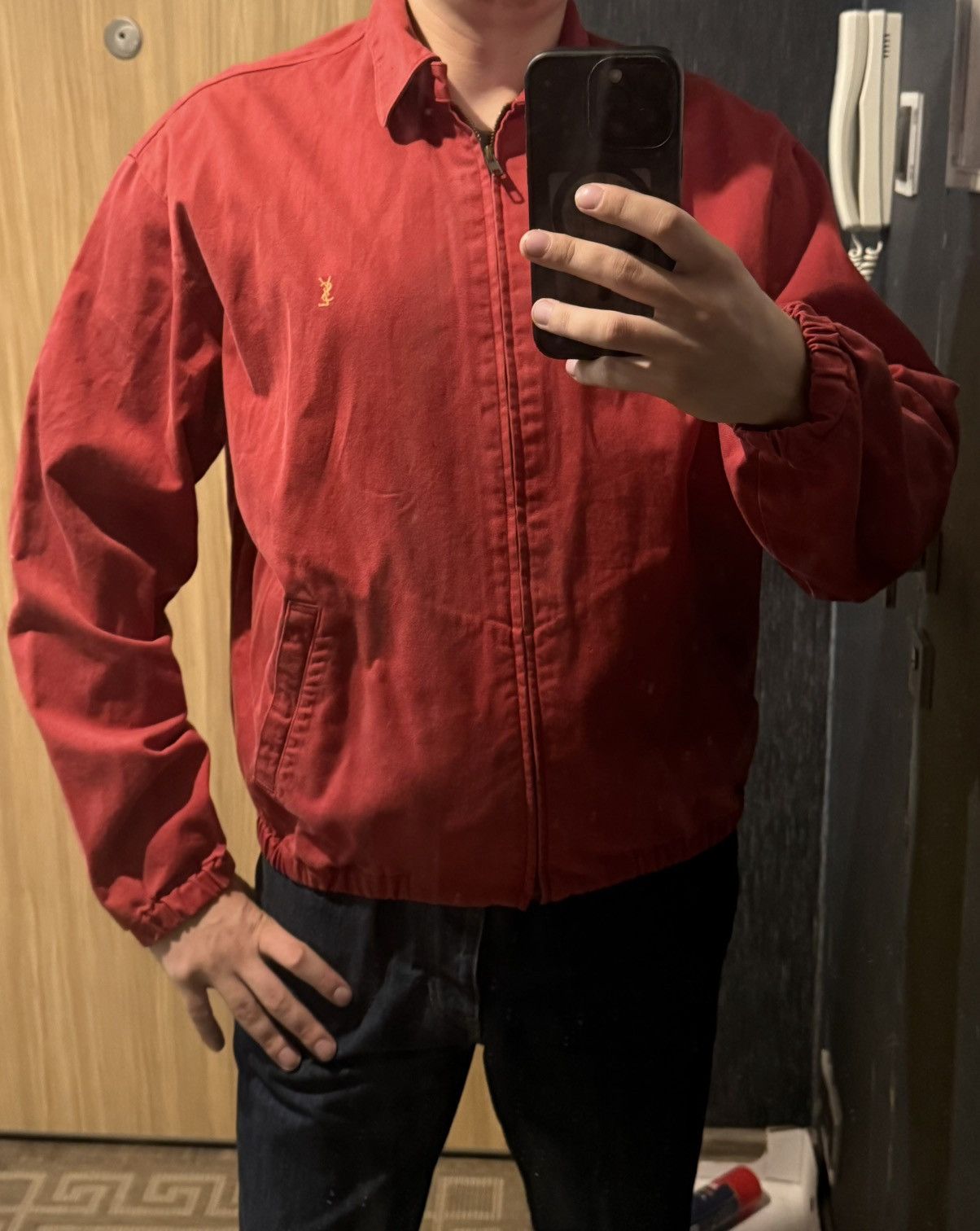 Yves Saint Laurent Cotton YSL Windbreaker Jacket 90s Bomber Zip Up Vintage Size US M / EU 48-50 / 2 - 22 Thumbnail