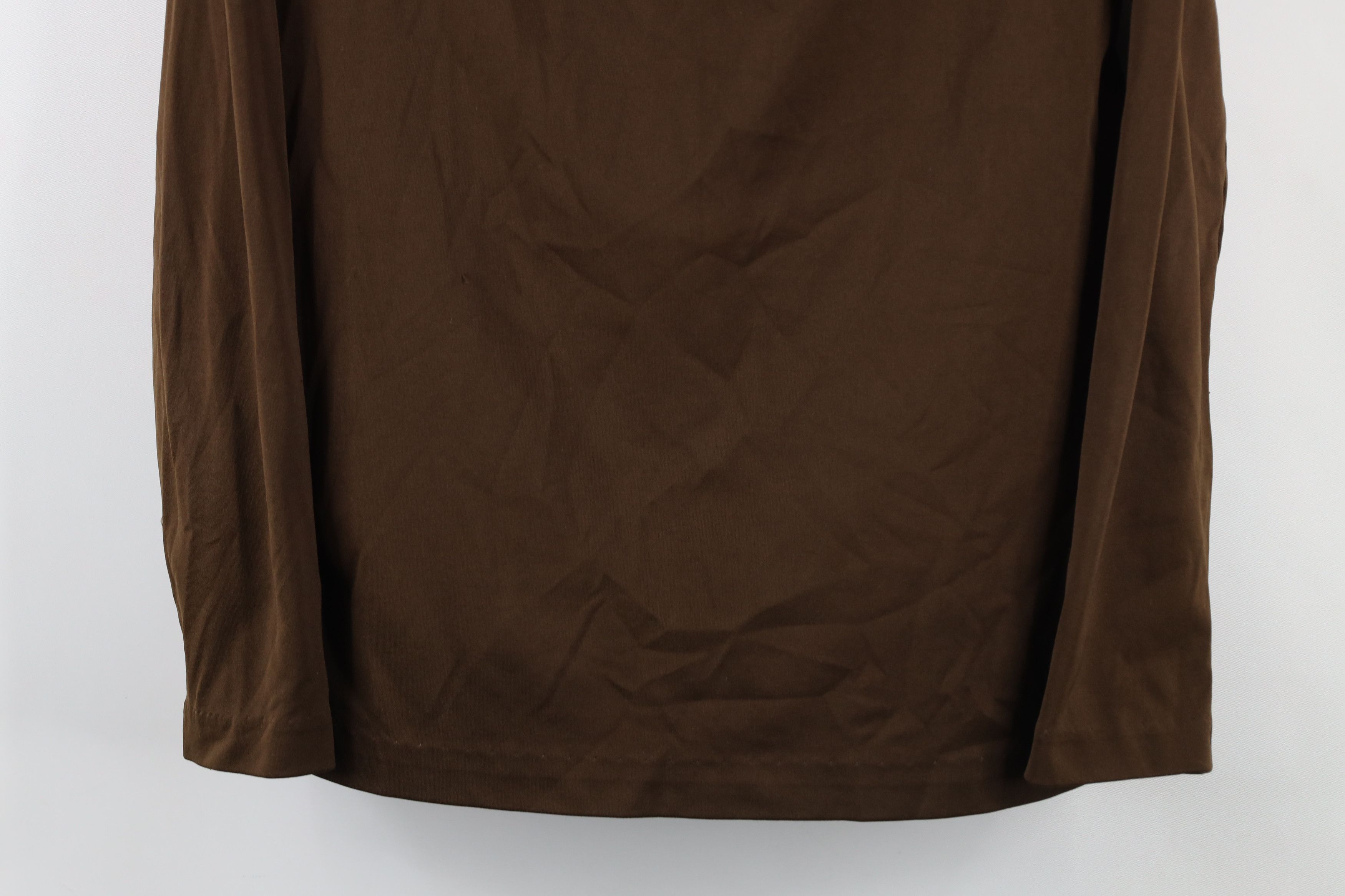 Vintage Vintage 70s Streetwear Knit Long Sleeve T-Shirt Brown USA Size L / US 10 / IT 46 - 3 Thumbnail