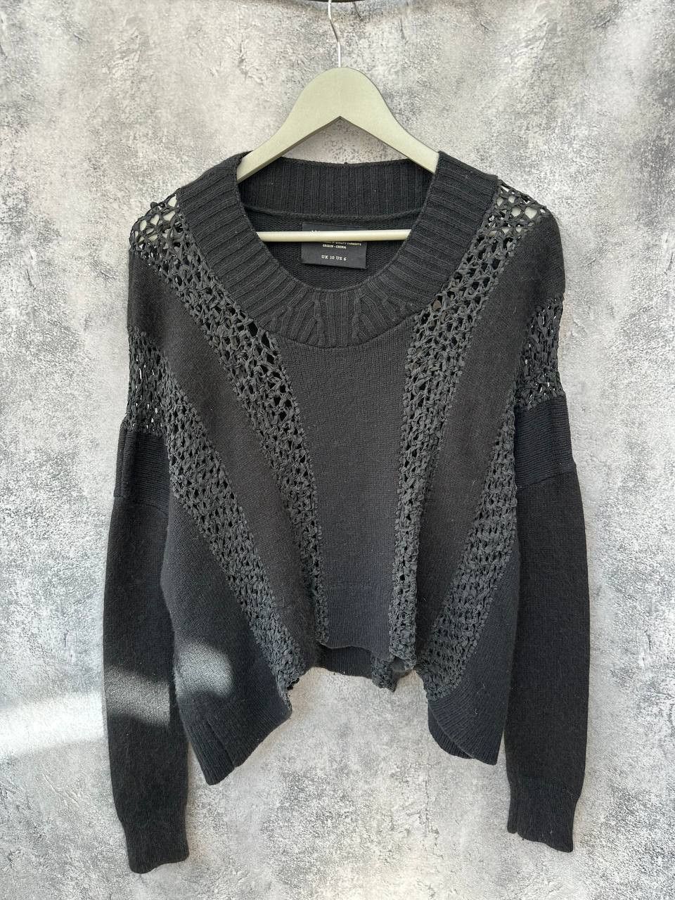 Allsaints × Vintage AllSaints Spitalfields Dagan Jumper Open Knit Yarn Sweater Size M / US 6-8 / IT 42-44 - 2 Thumbnail