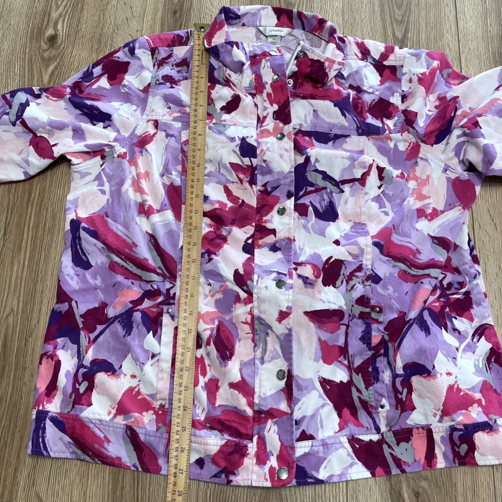 Vintage VINTAGE C J Banks Blazer Jacket Women 2XL Cotton Pink Lightweight Basic Coat Office Wear Women's Size XXL / US 16-18 / IT 52-54 - 7 Thumbnail