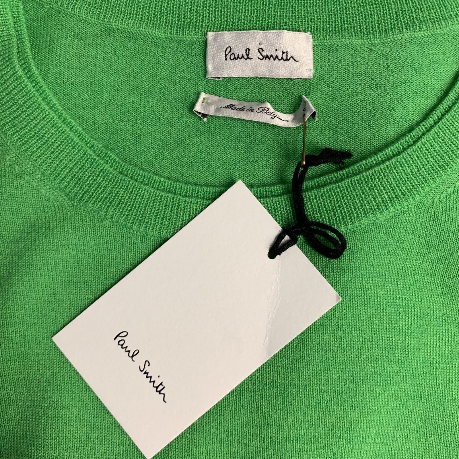 Paul Smith PAUL SMITH S Green Merino Wool Crew-Neck Pullover Sweater Size US S / EU 44-46 / 1 - 6 Thumbnail