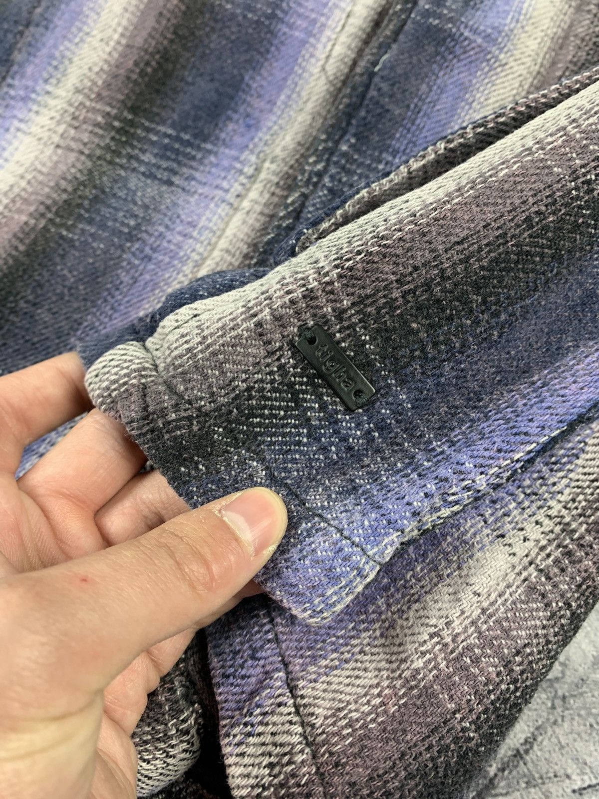 tigha TIGHA FLANNEL OVERSHOT SHIRT PURPLE HEAVY WEIGHT LUXURY TOP Size US S / EU 44-46 / 1 - 4 Thumbnail