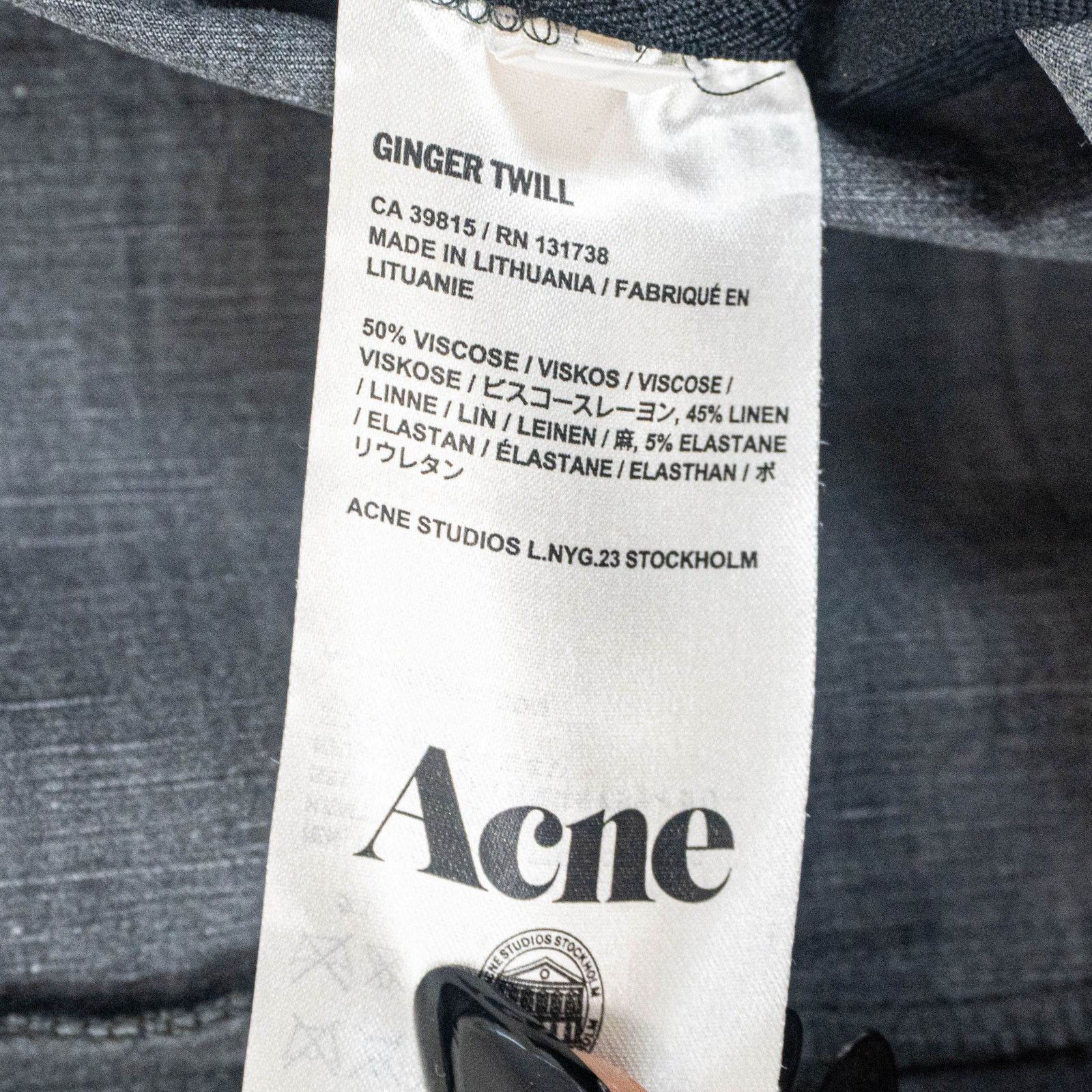 Acne Studios Acne Studios Linen Blend Ginger Twill skirt in gray size 36 Size 25" / US 0 / IT 36 - 3 Thumbnail