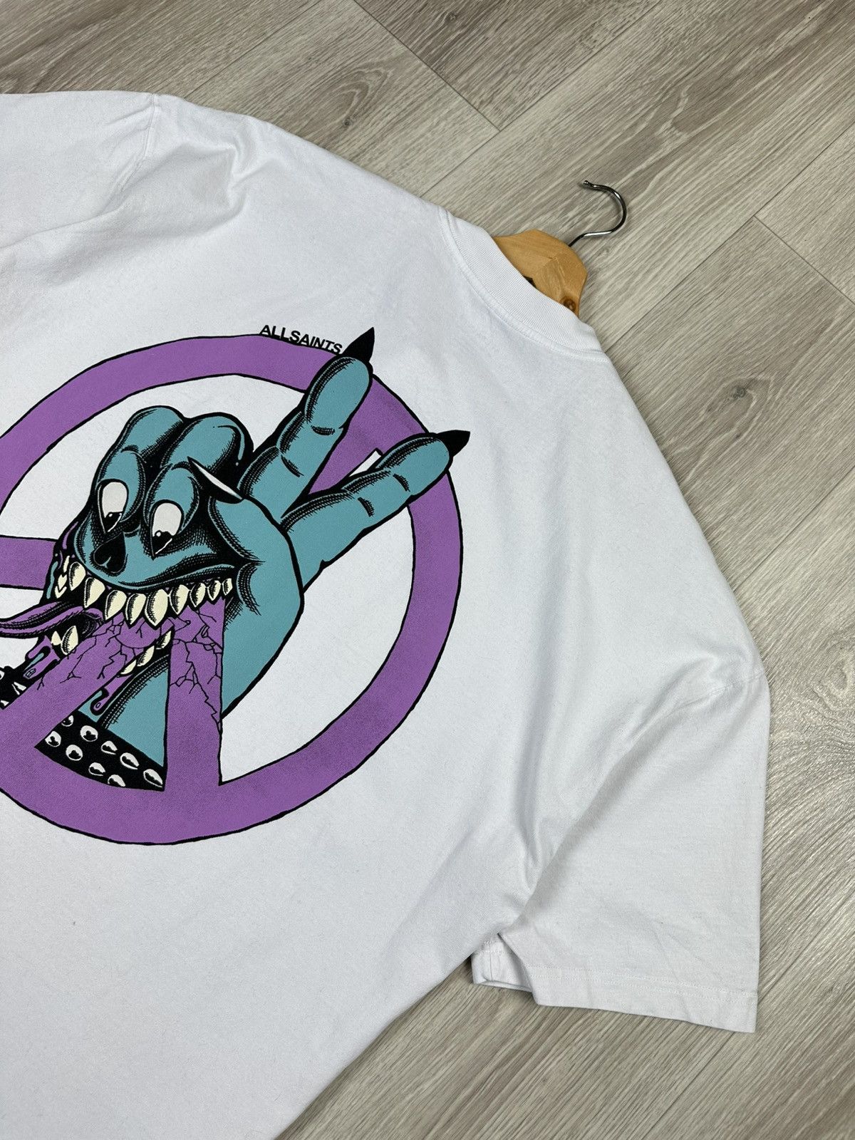 Allsaints Allsaints Activist Big Crazy Logo Oversized Crew T-Shirt Size US XXL / EU 58 / 5 - 8 Thumbnail