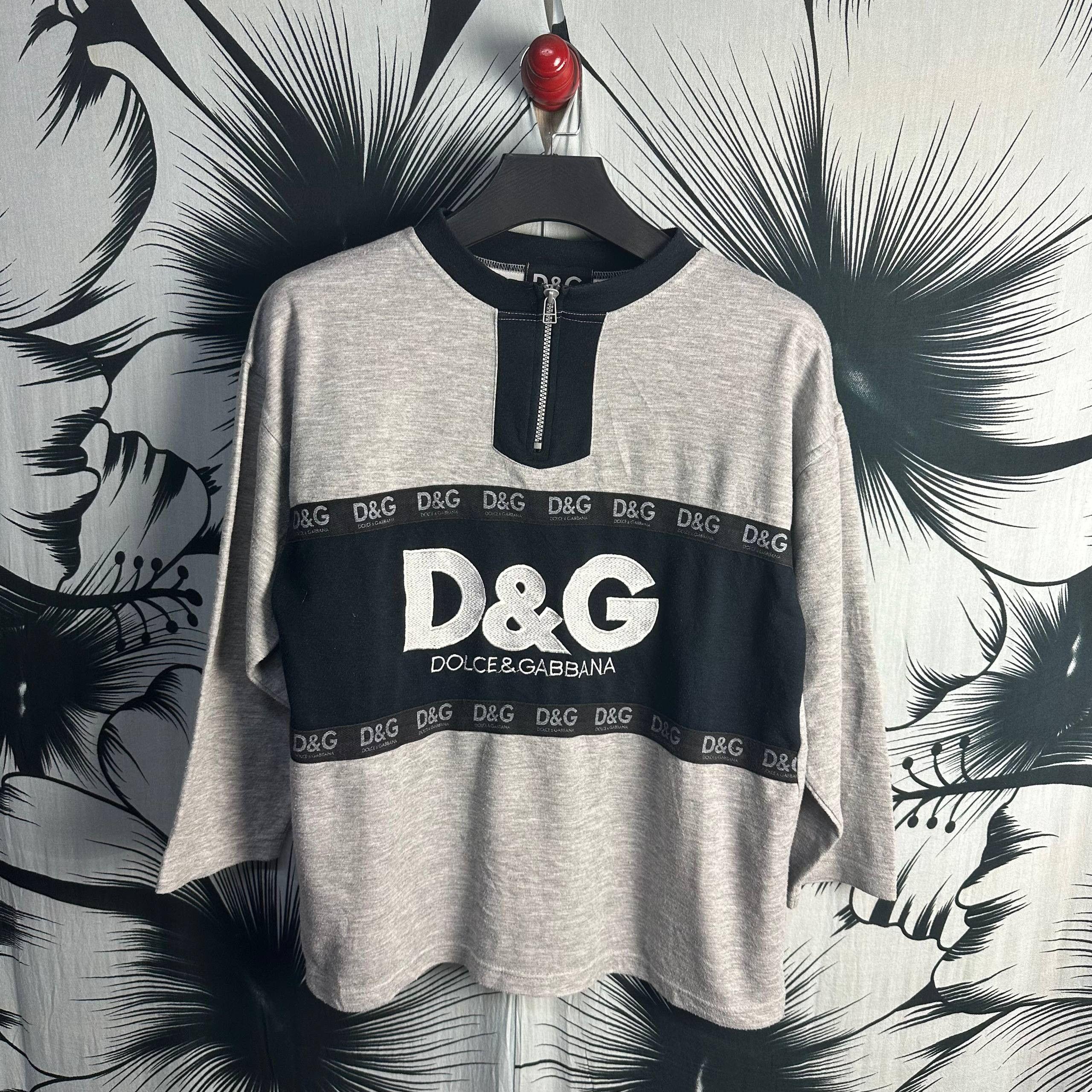 Vintage 90s Dolce & Gabbana D&G Half Zip Sweatshirt