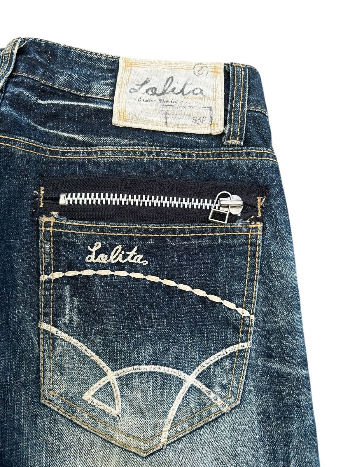 Kapital Flare Yoshitomo Nara Lolita Distressed Denim Jeans Size US 34 / EU 50 - 3 Thumbnail