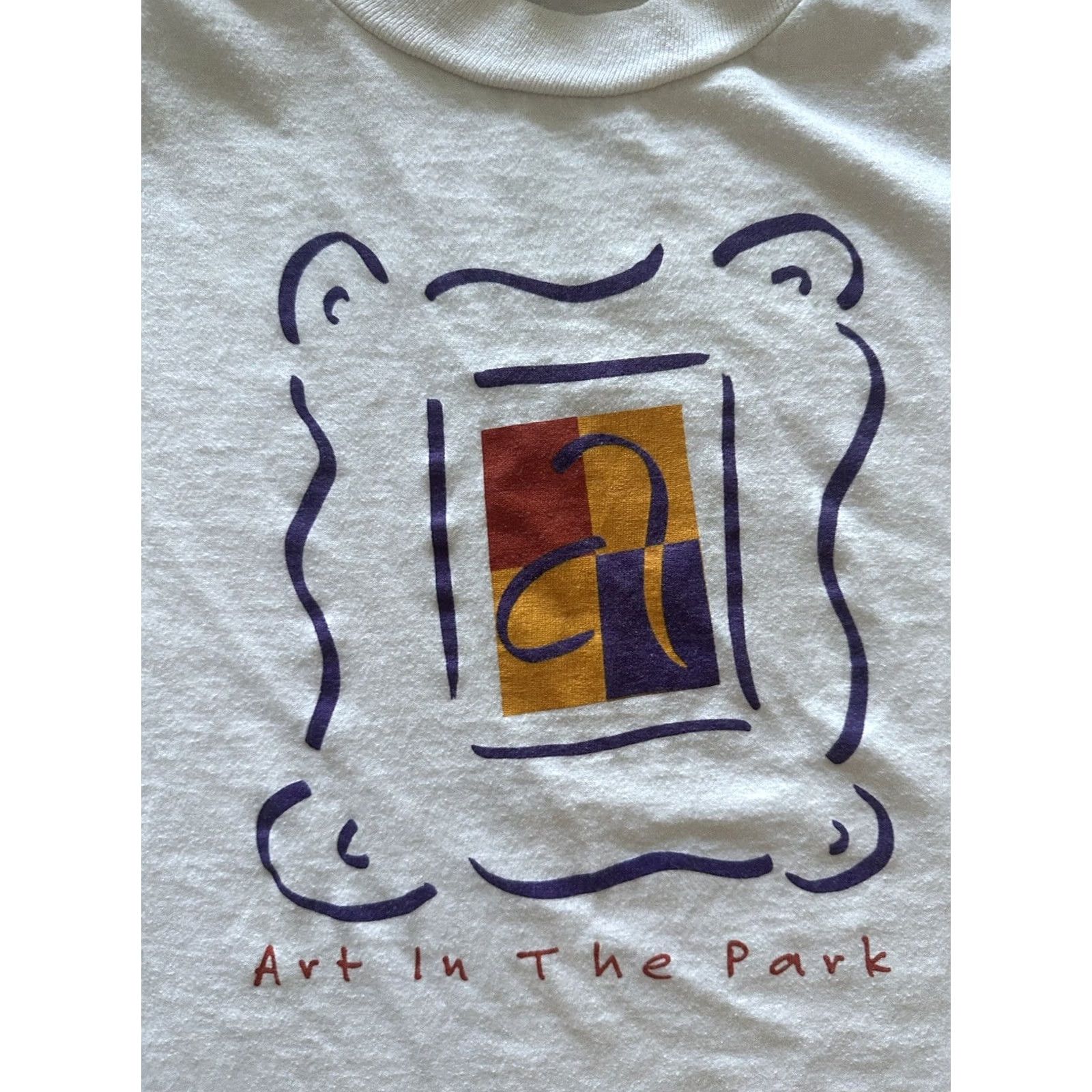Jerzees VINTAGE Jerzees T Shirt USA White Logo 90s Art In The Park Deer Eagle Nature Rockabilly Hip Hop 90s Mens XL Blue White Crew Neck Short Sleeve Size US L / EU 52-54 / 3 - 2 Thumbnail