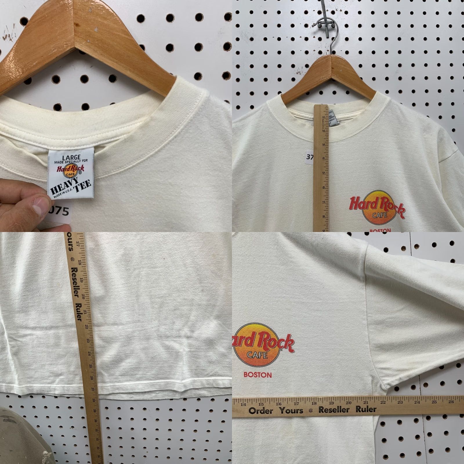 Hard Rock Cafe VINTAGE Hard Rock Boston Shirt Mens Large White Skyline Graphic USA Size US L / EU 52-54 / 3 - 8 Thumbnail