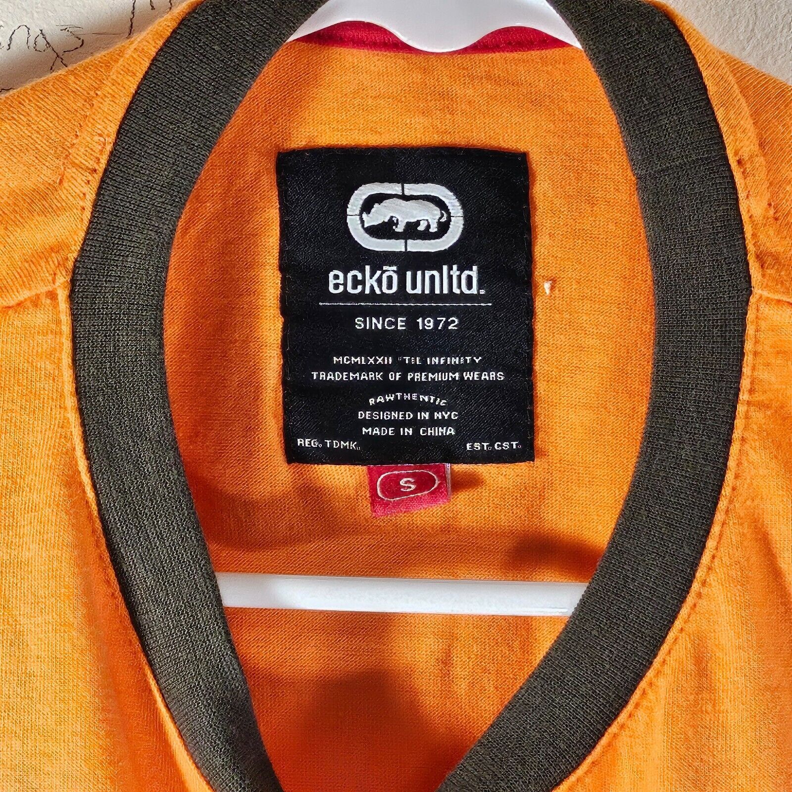Ecko Unltd. Ecko Unltd. Men's Small Orange and Gray Camo Short Sleeved Size US S / EU 44-46 / 1 - 7 Thumbnail