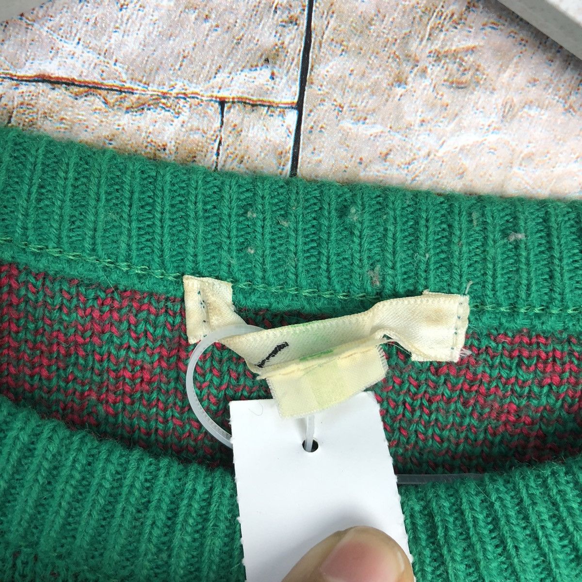 Vintage DL Japan art vintage Green Knitwear sweatshirt #A259 Size US S / EU 44-46 / 1 - 11 Thumbnail